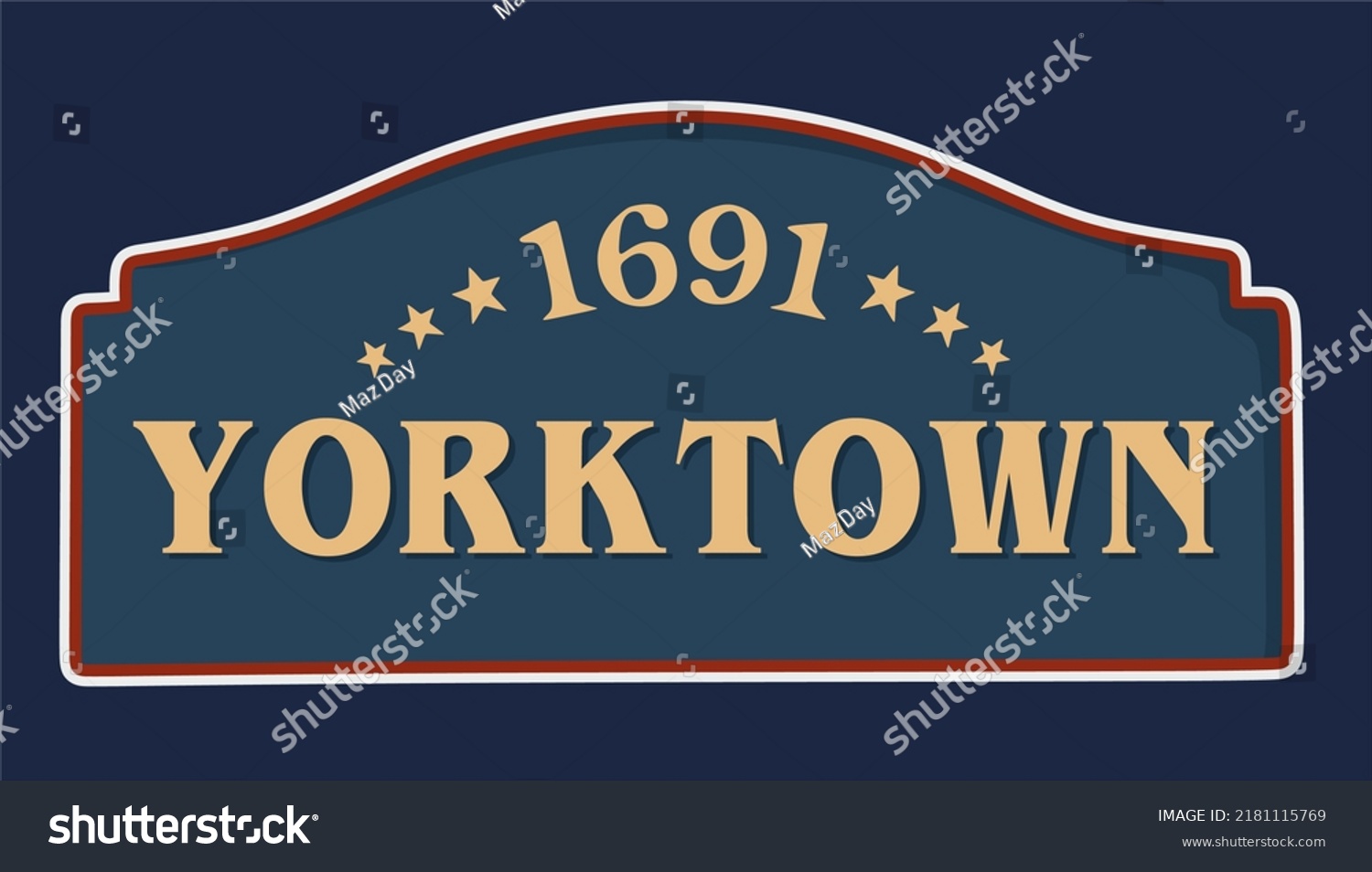 SVG of Yorktown Virginia with blue background  svg