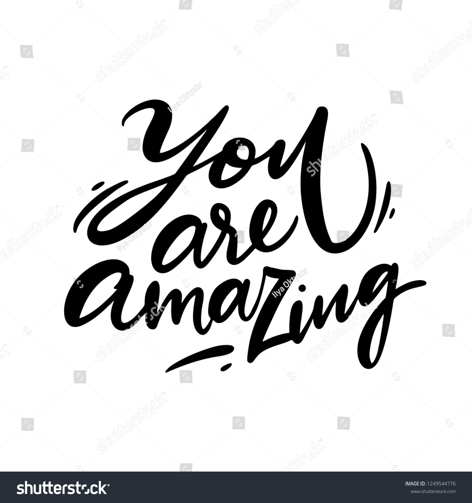 You Amazing Hand Drawn Vector Lettering Stock Vector (Royalty Free ...