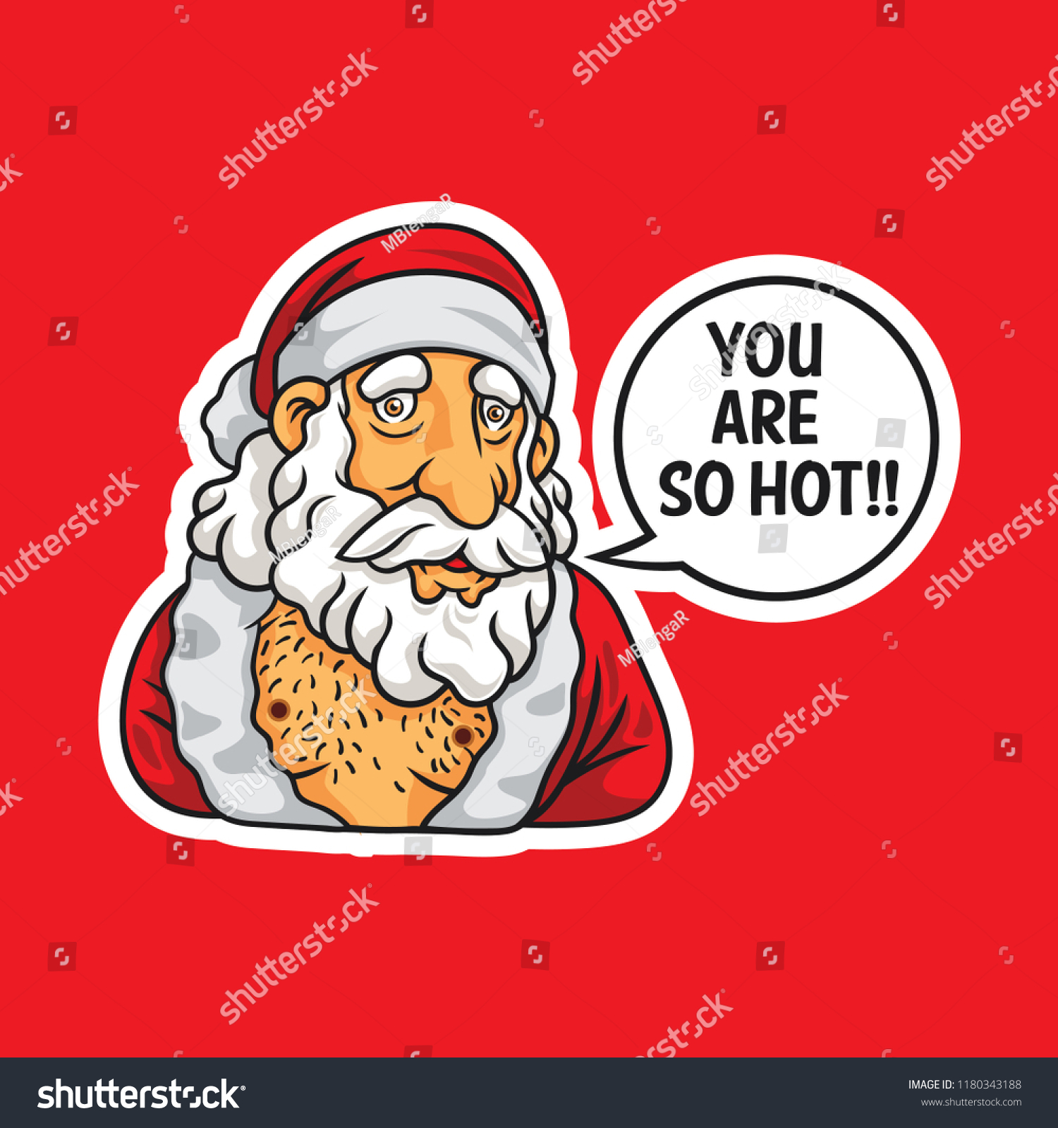 You Hotsexy Santa Claus Vector Illustration Stock Vector Royalty