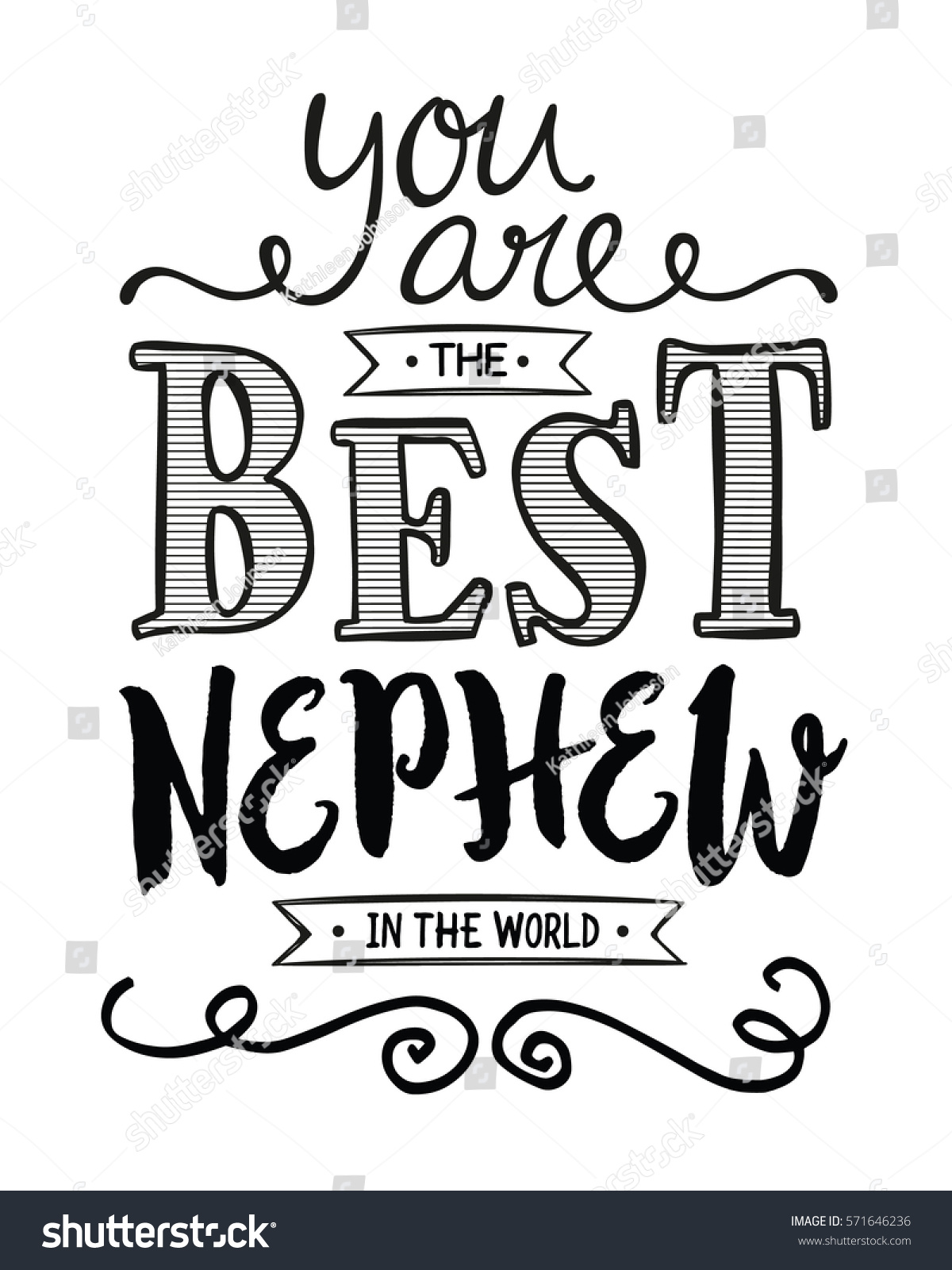 you-best-nephew-world-typographic-art-stock-vector-royalty-free