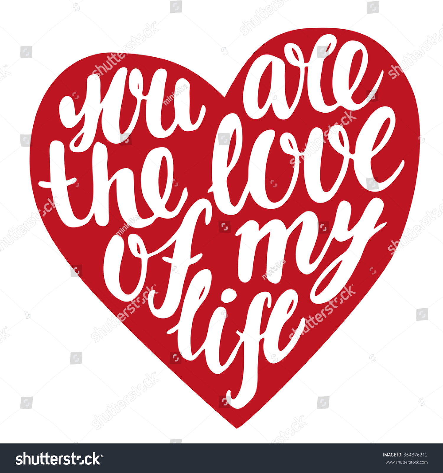 You Love My Life Hand Drawn Stock Vector Royalty Free