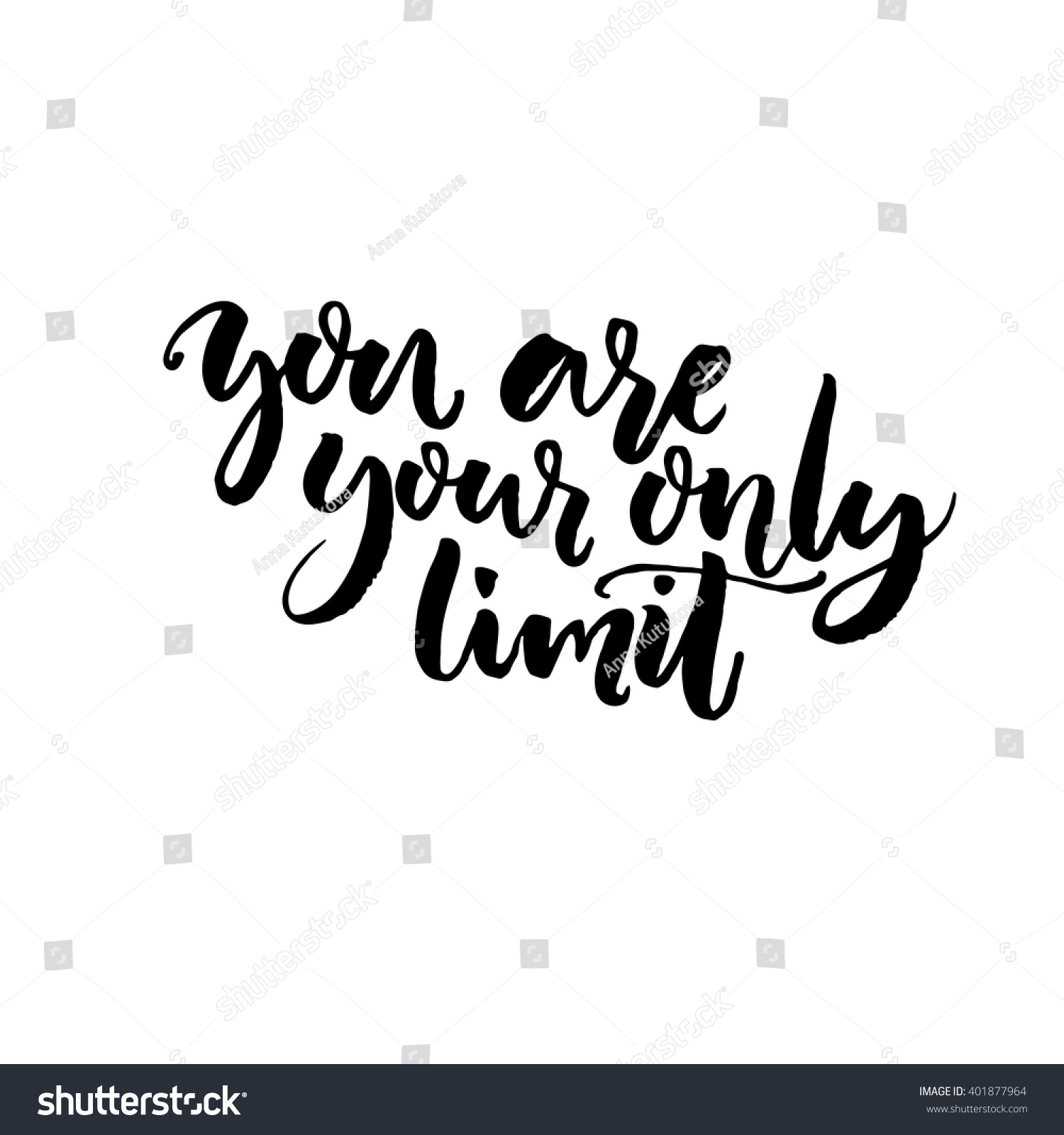 You Your Only Limit Motivational Phrase Stock Vector (Royalty Free ...