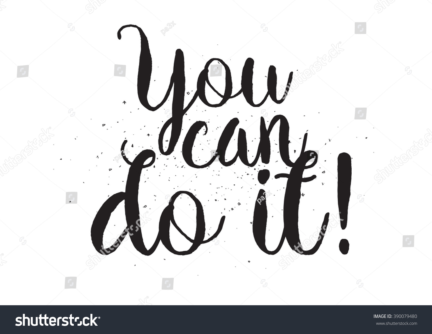 You Can Do Motivational Inscription Greeting Stock Vector 390079480 ...