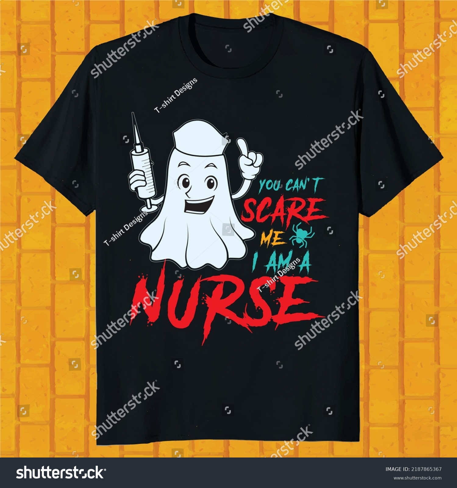 SVG of you can not scare me i am a nurse hello ween t-shirt design svg