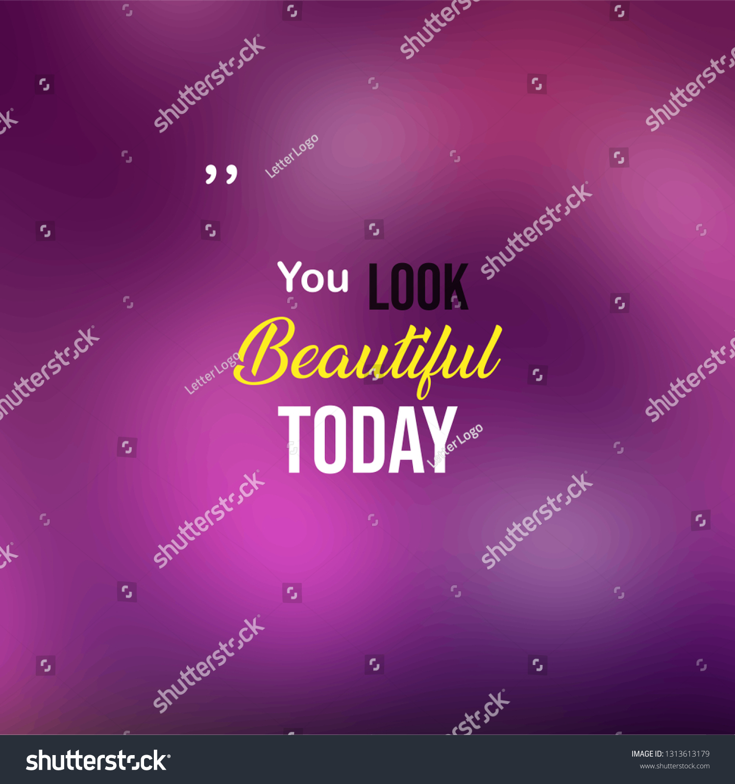 you-look-beautiful-today-love-quote-stock-vector-royalty-free