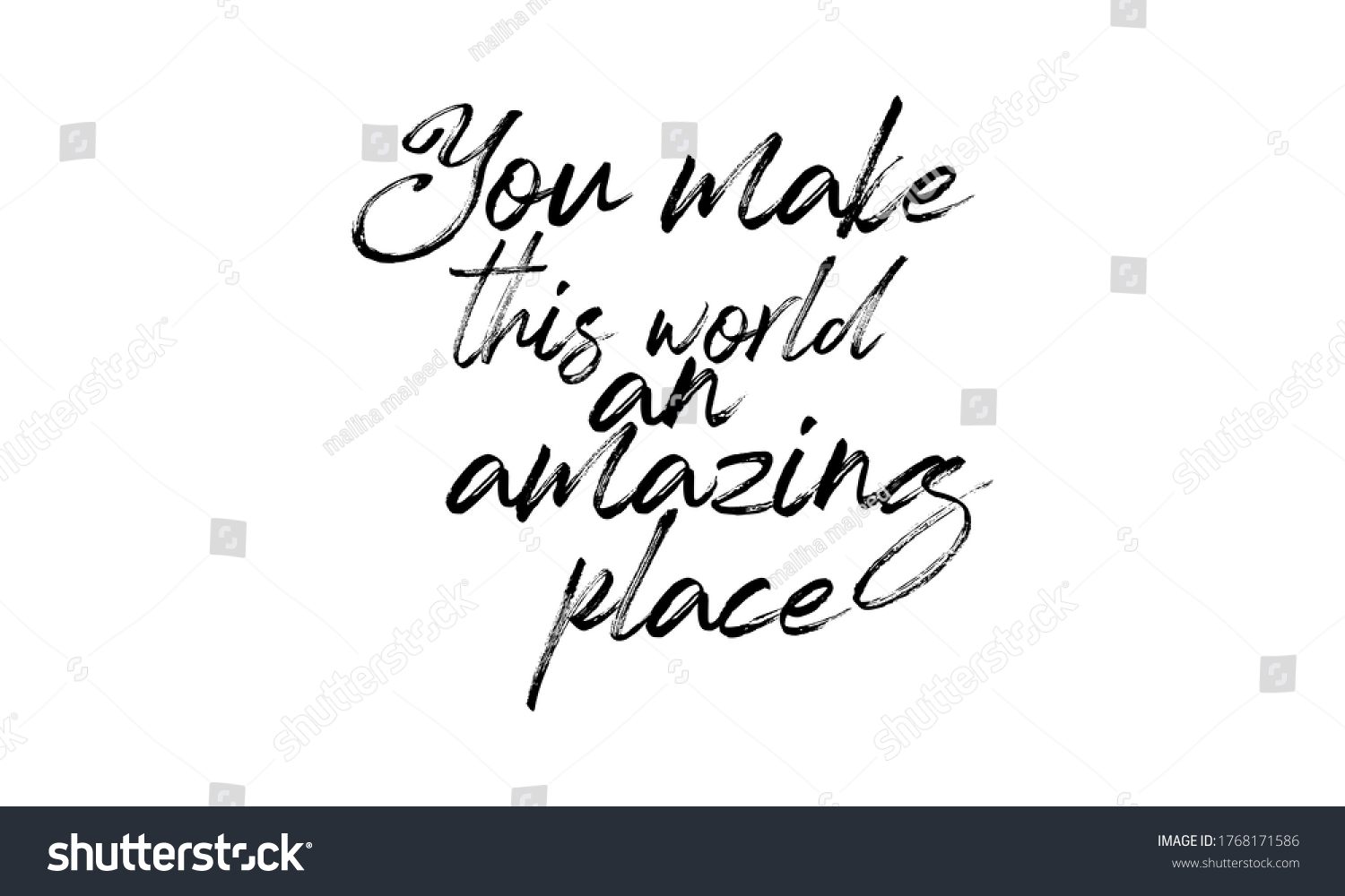 you-make-this-world-amazing-place-stock-vector-royalty-free