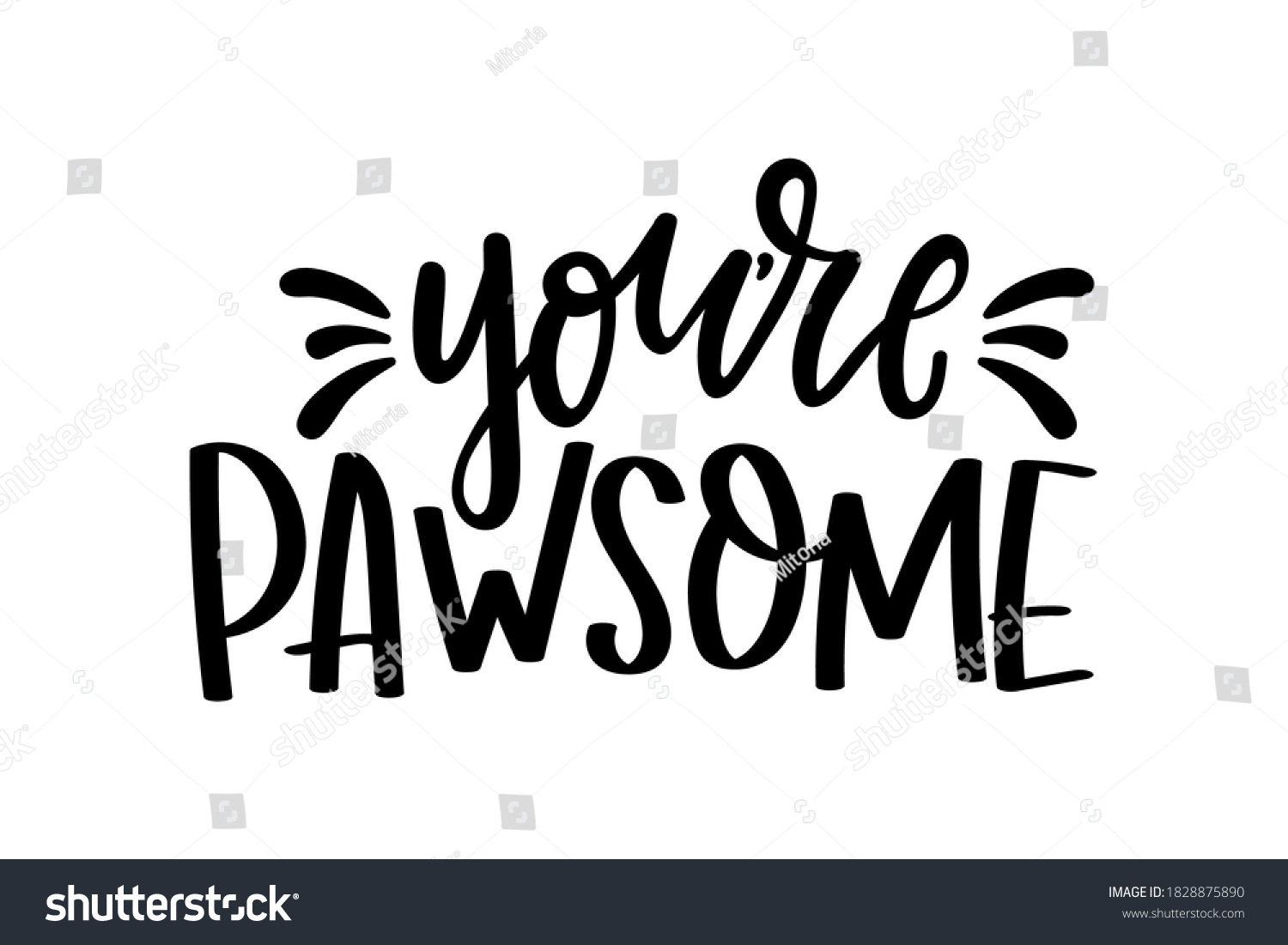 youre-awesome-cute-lettering-isolated-on-stock-vector-royalty-free