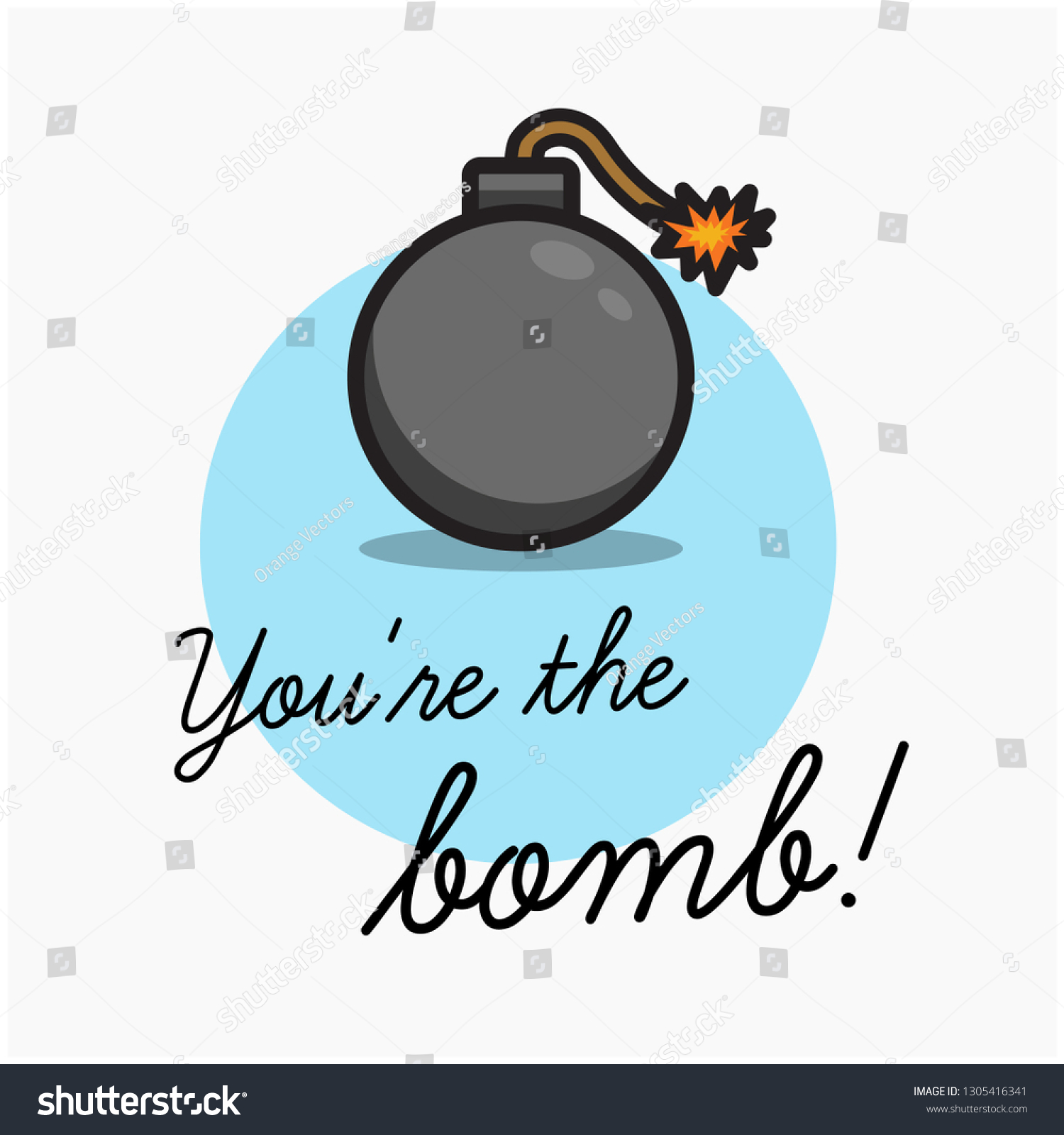 Youre Bomb Pun Poster Stock Vector (Royalty Free) 1305416341 | Shutterstock