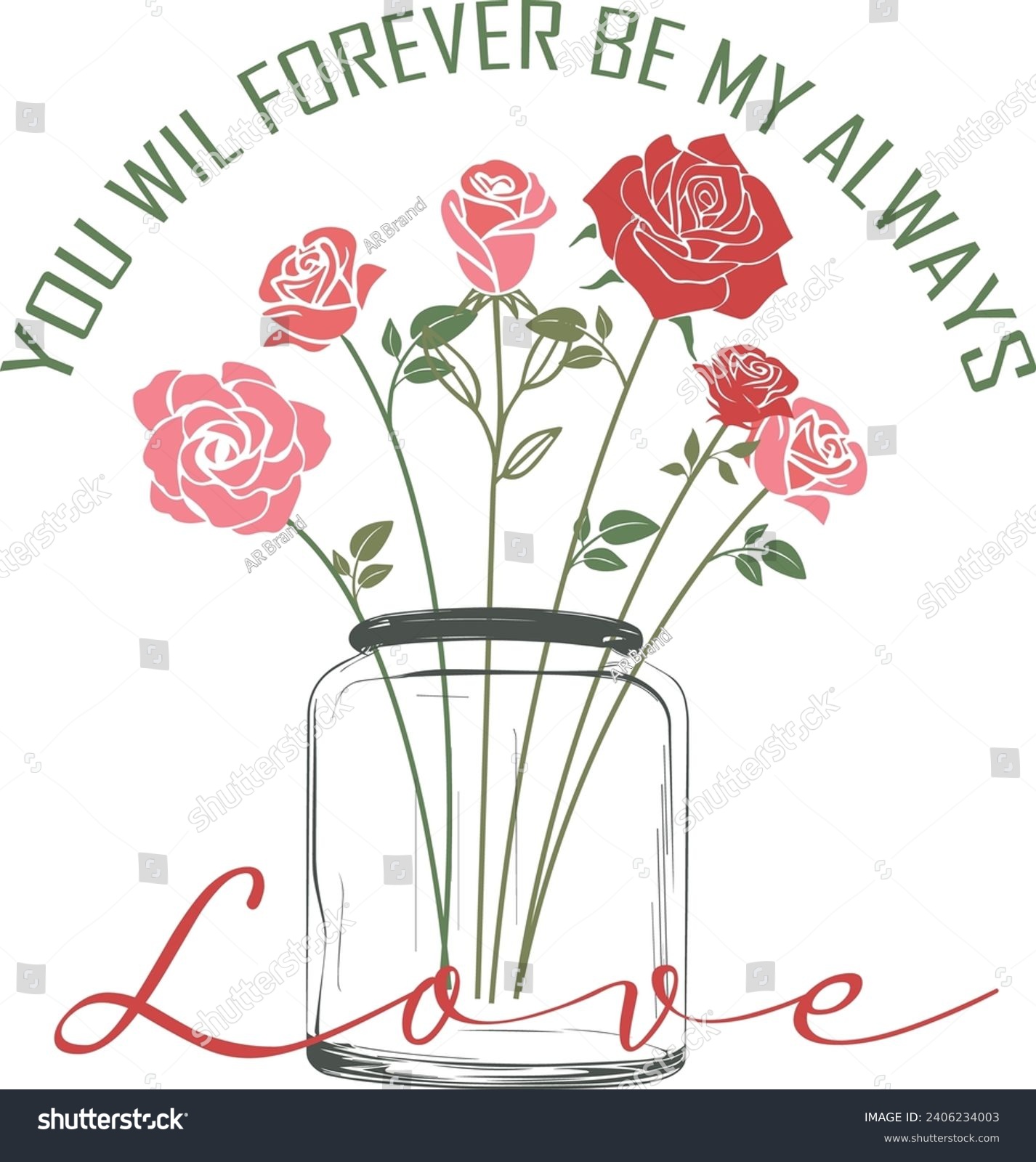 SVG of You Will Forever Be Always Valentine Love Vector Design  svg