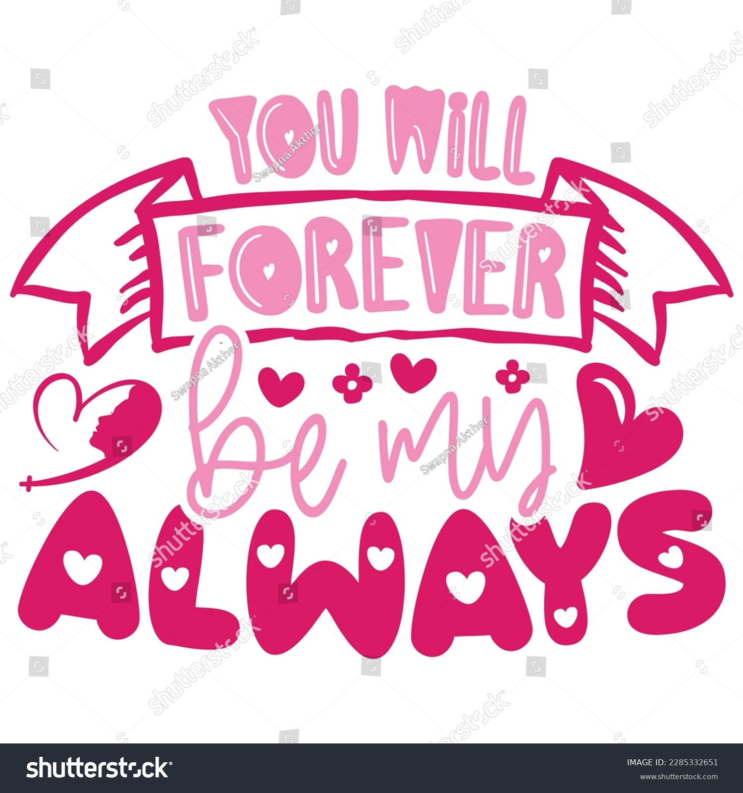 SVG of You Will Forever Be My Always - Boho Retro Style Happy Women's Day T-shirt And SVG Design. Mom Mother SVG Quotes T-shirt And SVG Design, Vector EPS Editable File, Can You Download This File. svg