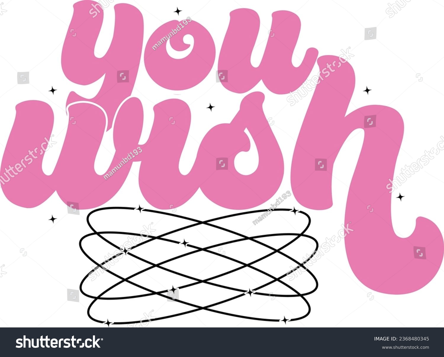 SVG of You Wish-Y2K Sassy Girl Quotes T-shirt  Design with vector svg
