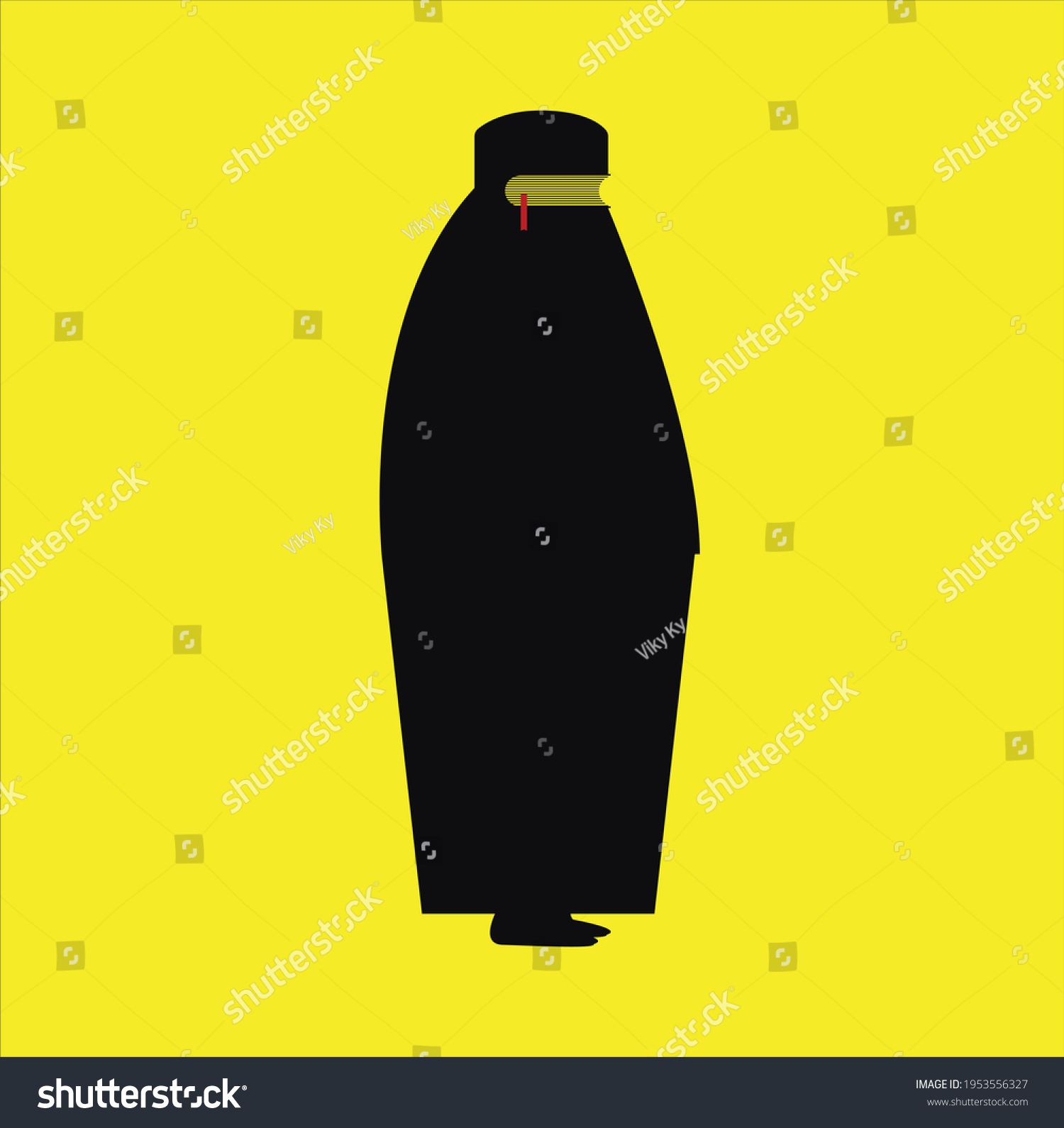 Young Arab School Girl Burqa Minimal Stock Vector (Royalty Free ...