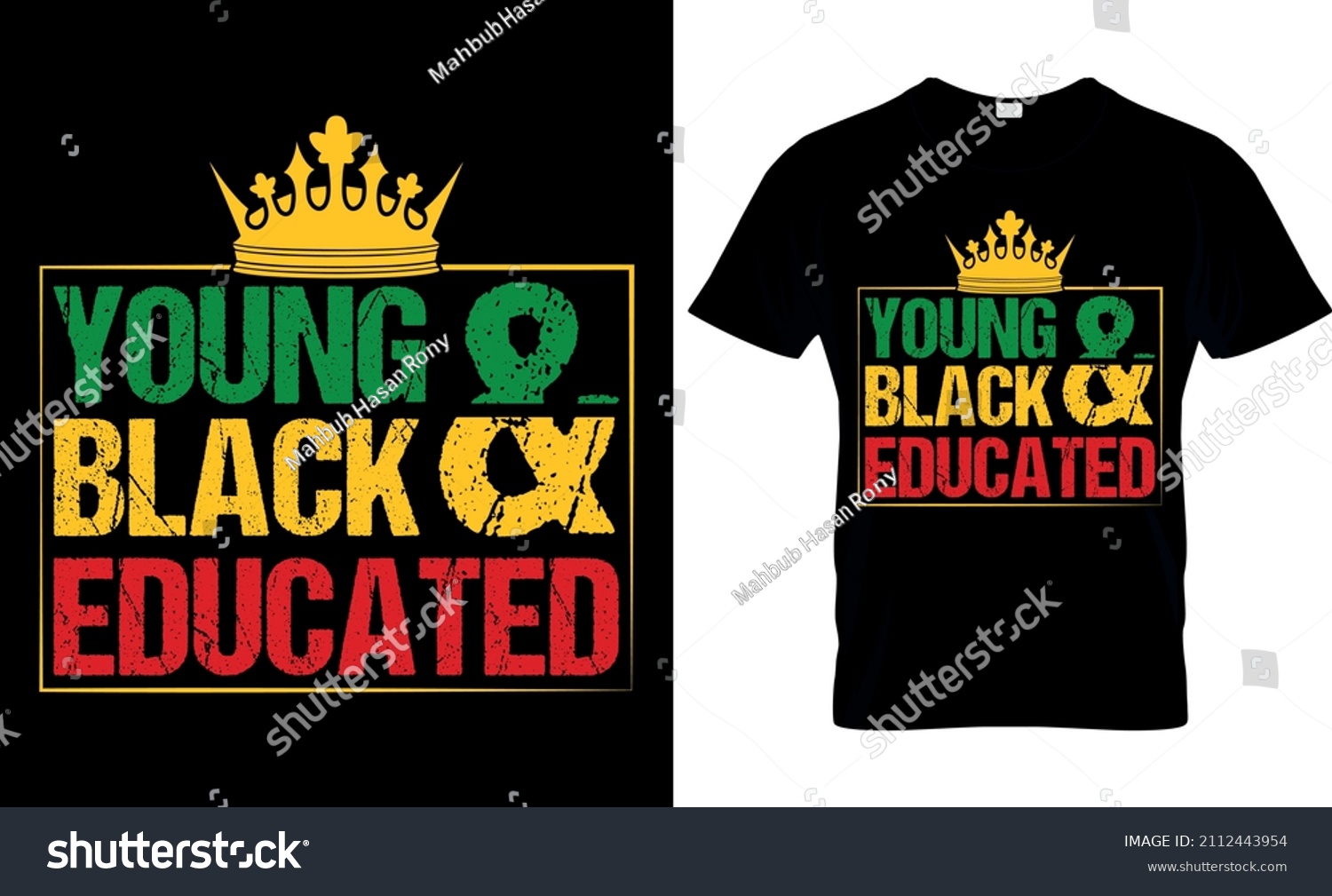 SVG of Young Black and Educated T-shirt Design - Black History Month -  African American t shirt designs - Lives Matter - Black Lives Matter svg