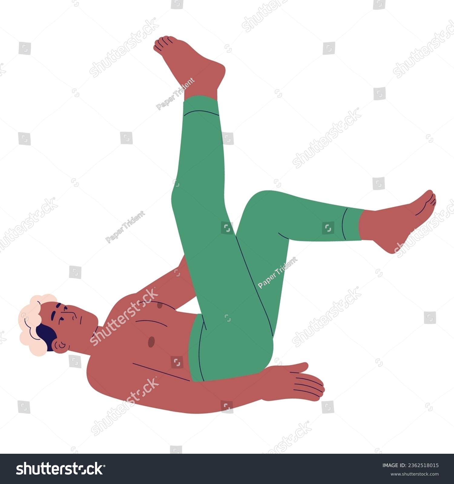 SVG of Young black man dangles feet in air. People falling, tumble, slipping upside down. Boy lying on floor, relax in weightlessness. Flight in zero gravity flat isolated vector illustration on white svg
