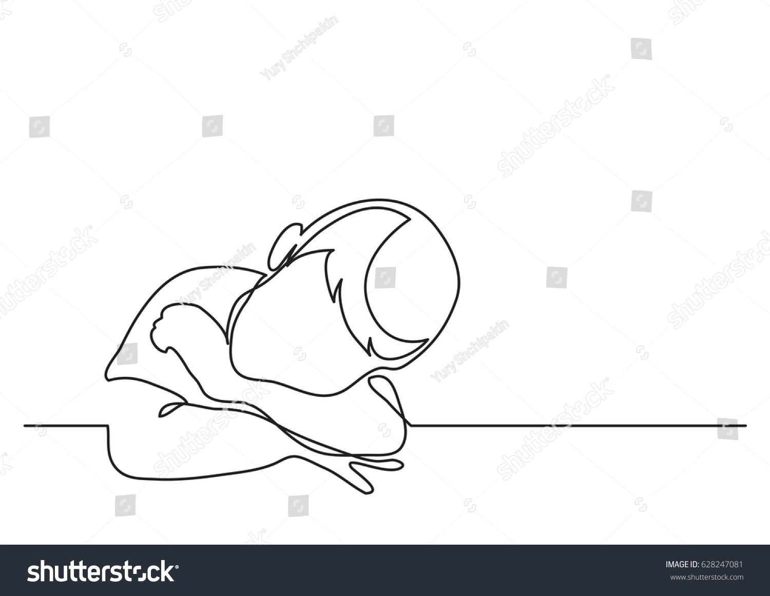 Young Boy Dreaming Leaning On Desk Stock Vector Royalty Free