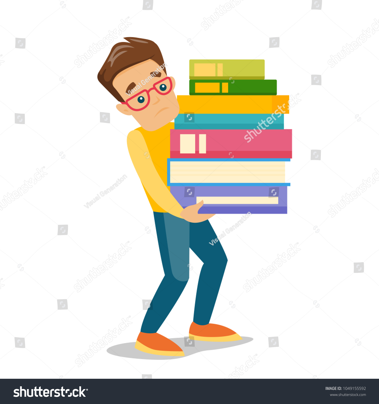 12,446 College student reading cartoon Images, Stock Photos & Vectors ...