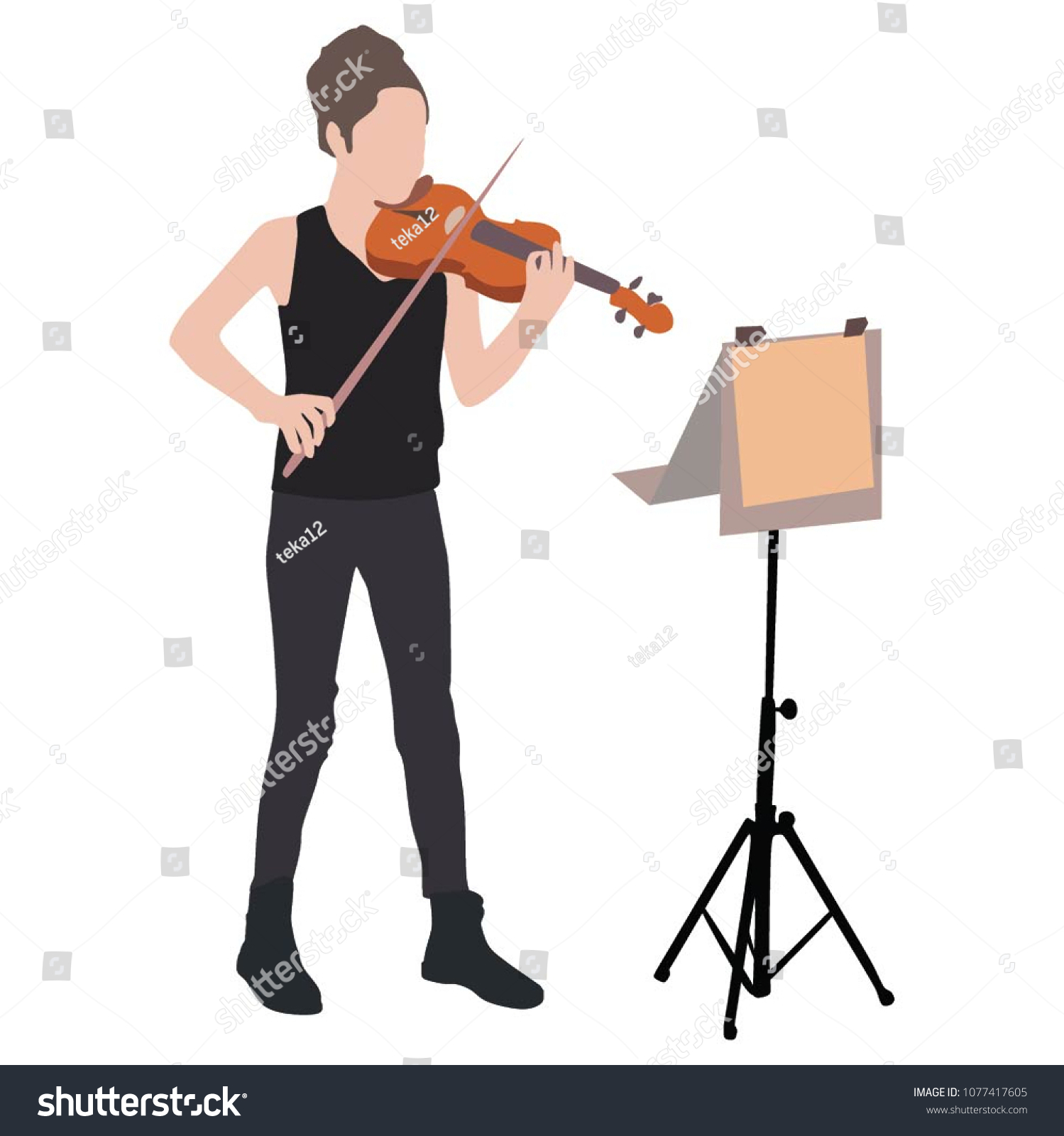 Young Girl Violinist Silhouette Playing Violin Stock Vector Royalty Free 1077417605 Young Girl Violinist Silhouette Playing Violin Stock Vector Royalty Free 1077417605