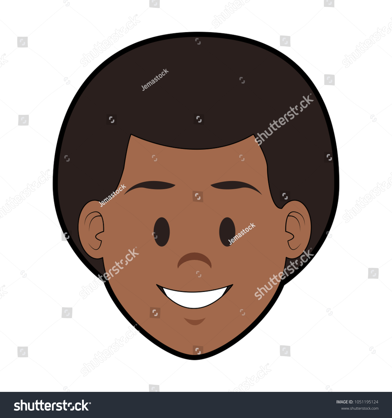 Young Man Face Cartoon Stock Vector (Royalty Free) 1051195124 ...