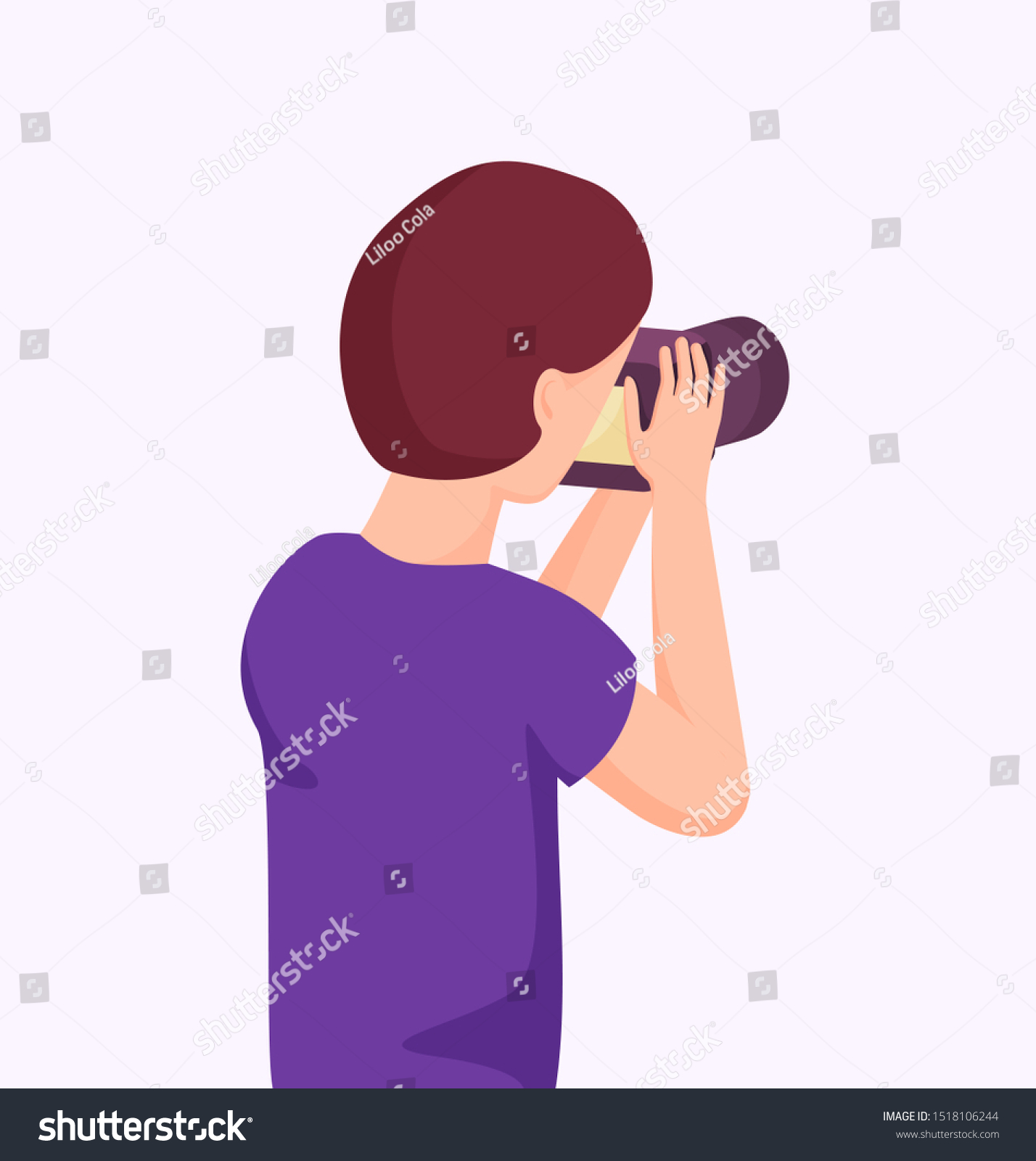 Download Young Man Photographer Take Photo Shot Stock Vector Royalty Free 1518106244 Yellowimages Mockups