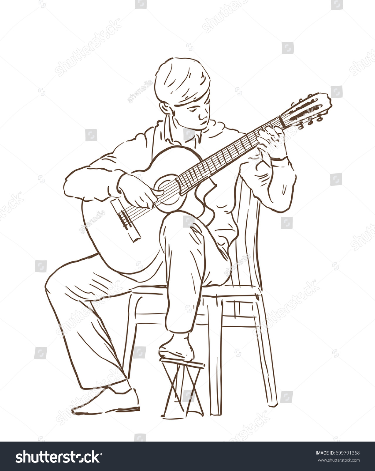 2,947 Guitar man sketch Images, Stock Photos & Vectors | Shutterstock