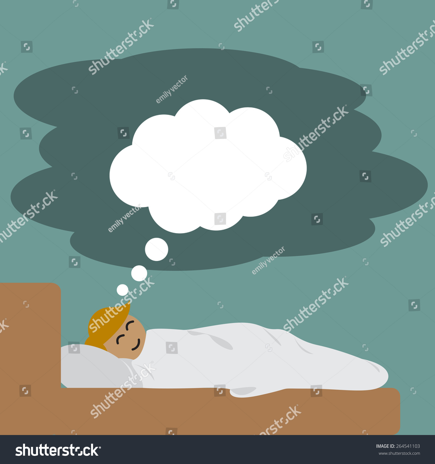 Young Men Sleep Empty Bubbles Vector Stock Vector (Royalty Free ...