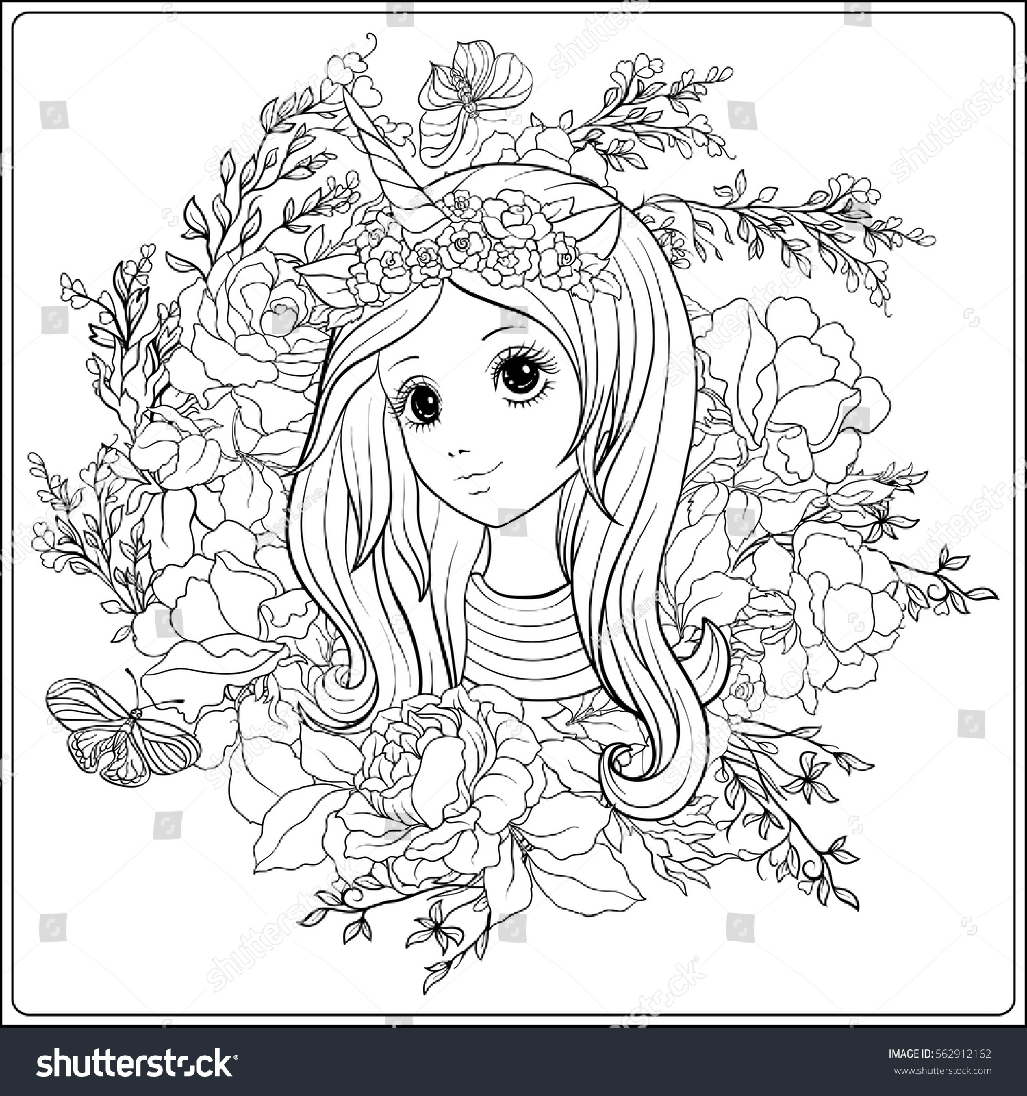 98 Coloring Pages Unicorn Girl  HD