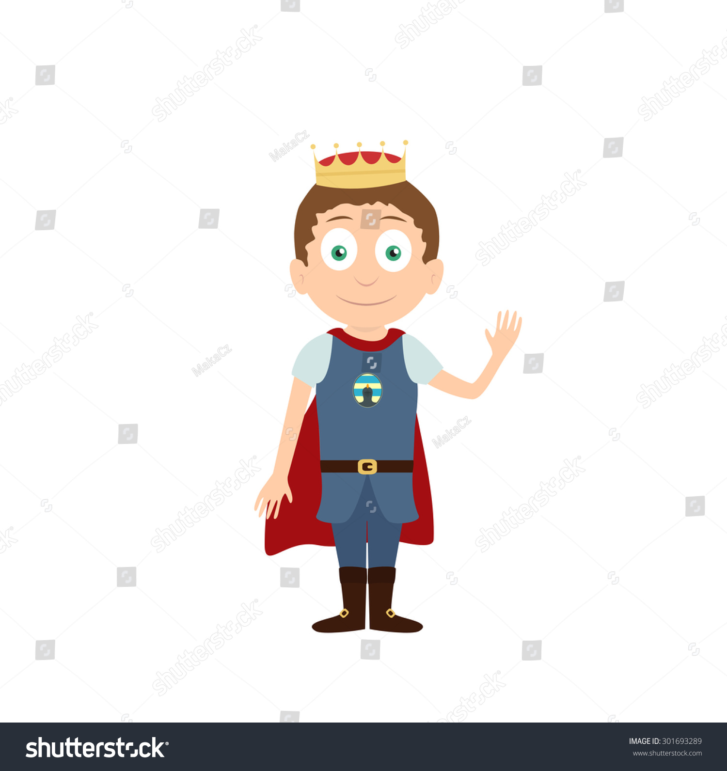 Young Prince King Gold Crown On Stock Vector 301693289 - Shutterstock