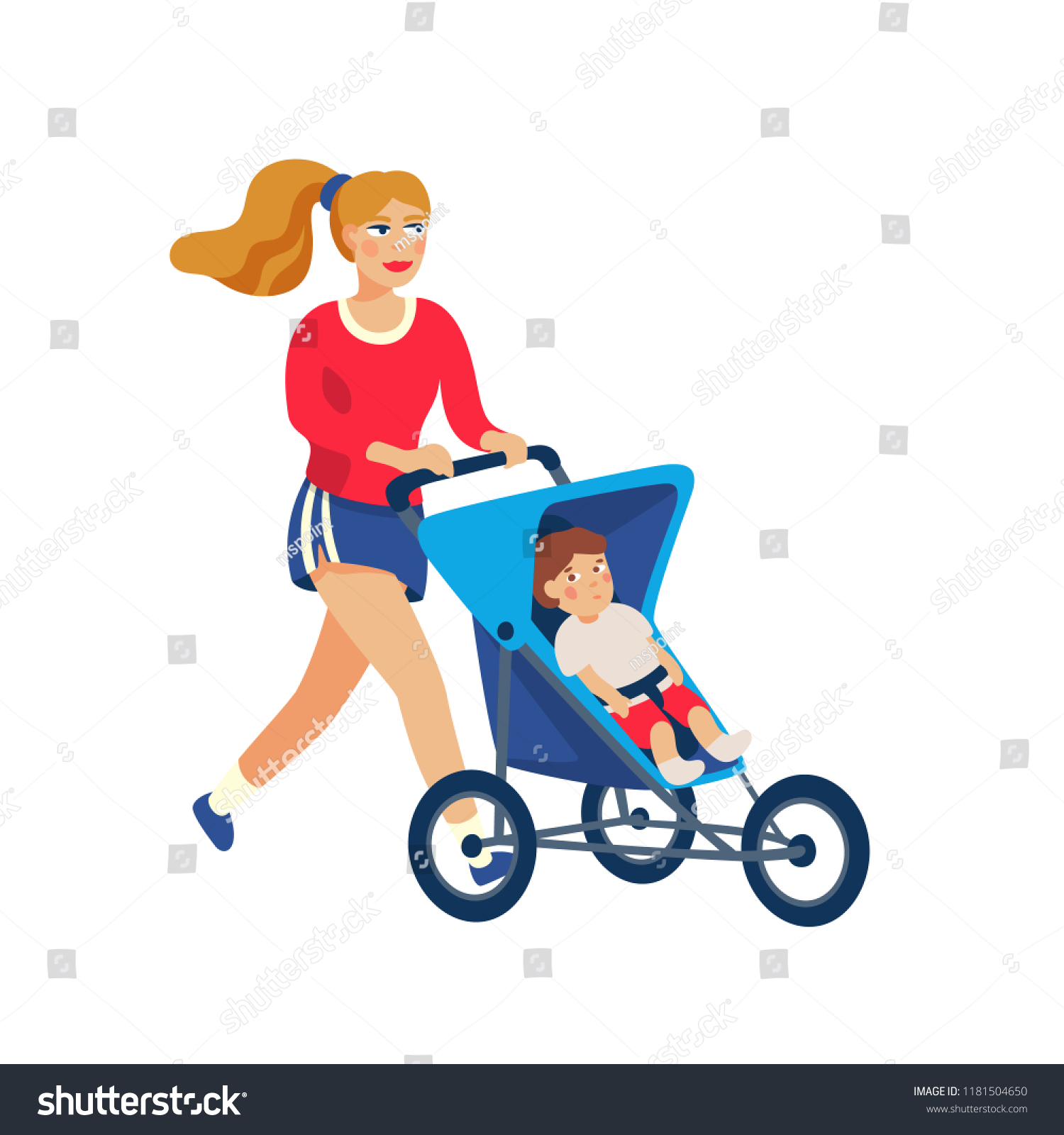 running baby carriage