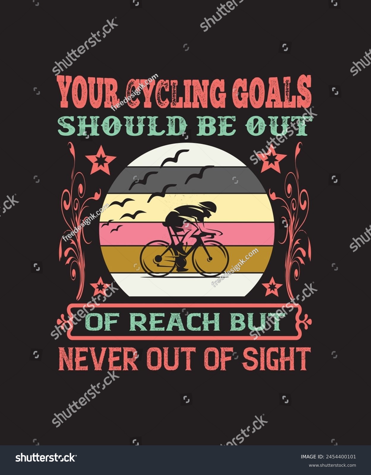SVG of Your-cycling-goals- Typography tshirt Design print Ready Eps Cu file .eps
 svg