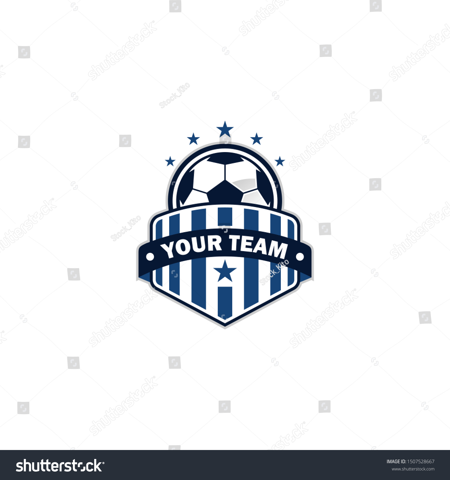 Your Team Logo Football Design Concept Stock Vector (Royalty Free ...