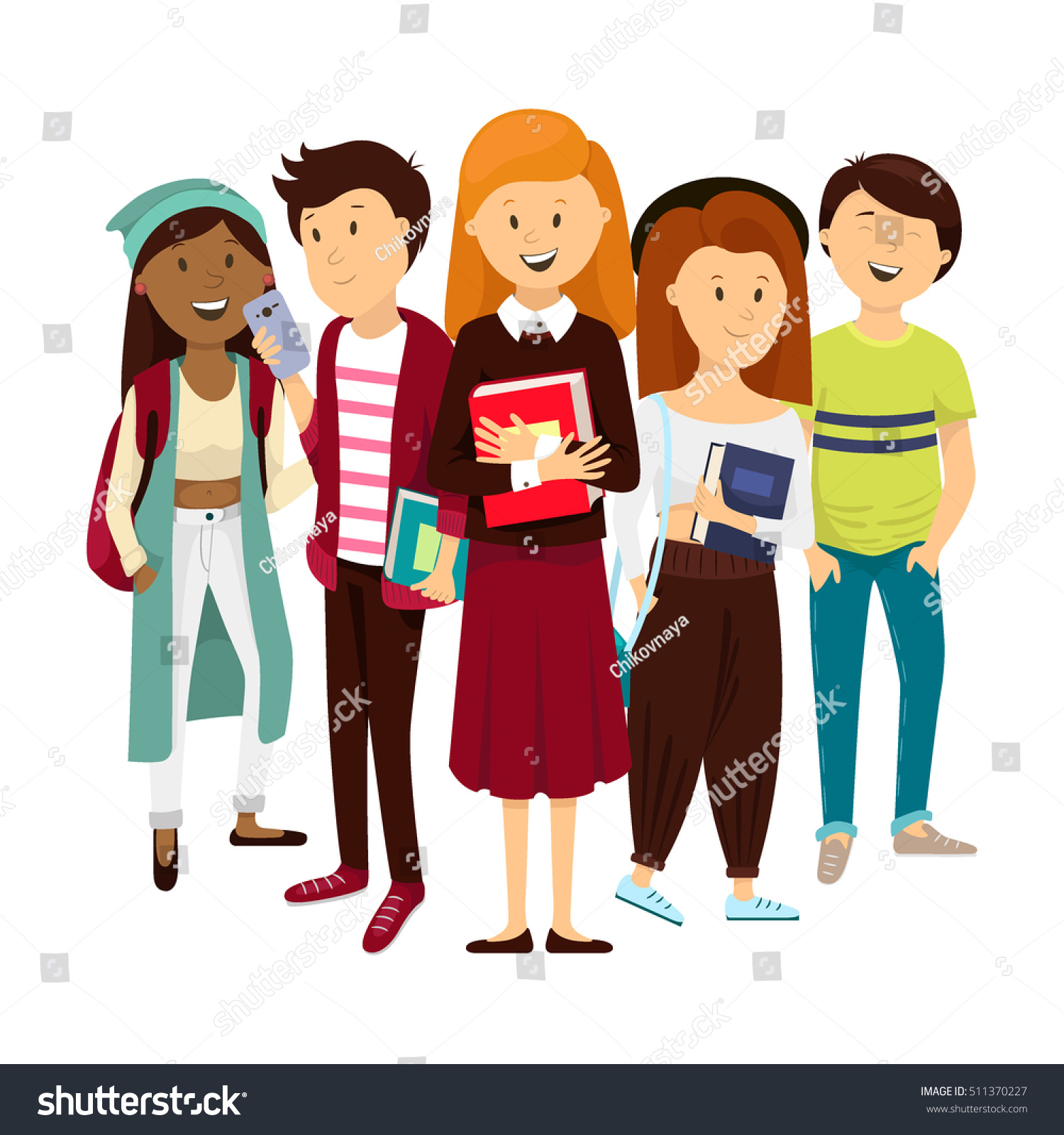 Youth Student Education Fashion Stock Vector 511370227 - Shutterstock