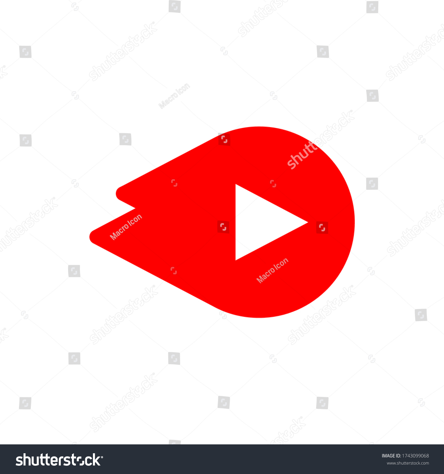 Youtube Go Logo Red Play Button Stock Vector Royalty Free