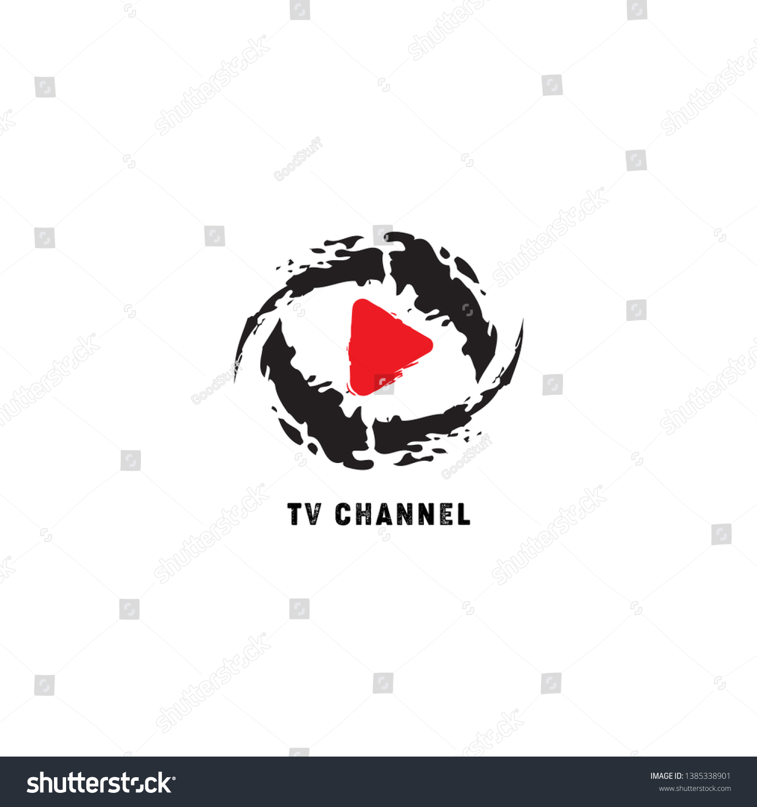 Youtube Instagram Dark Tv Channel Logo Stock Vector Royalty Free