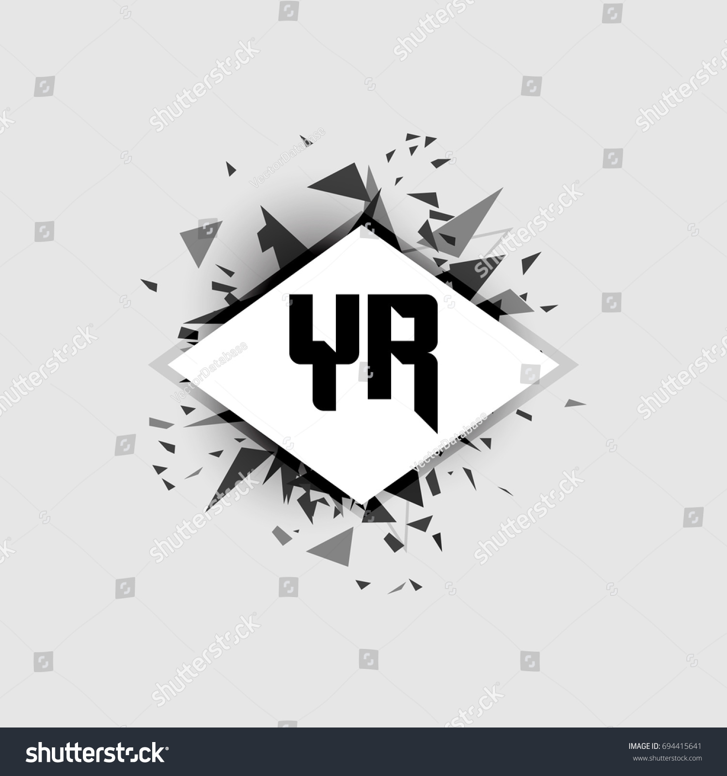 Yr Logo Stock Vector Royalty Free