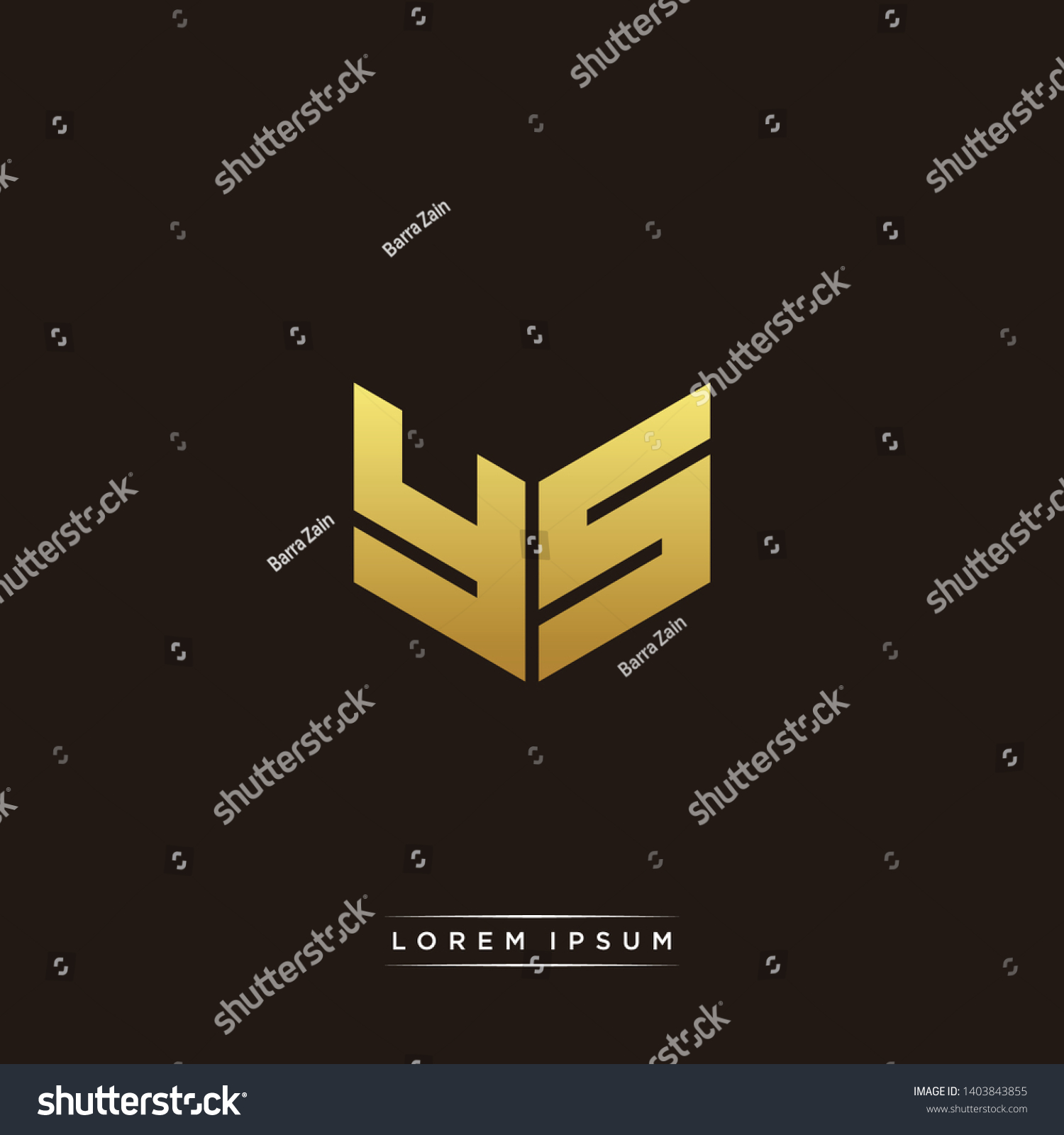 Ys Logo Letter Initial Logo Designs Stock Vector (Royalty Free) 1403843855