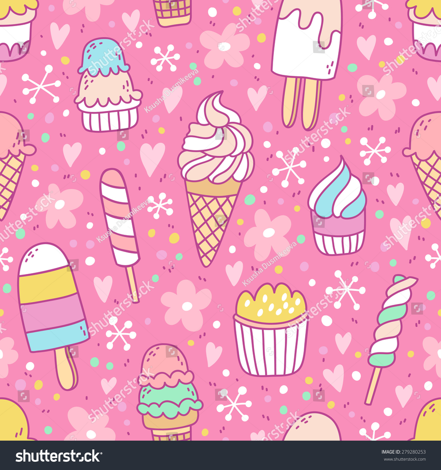 Pink Background Ice Cream gambar ke 11
