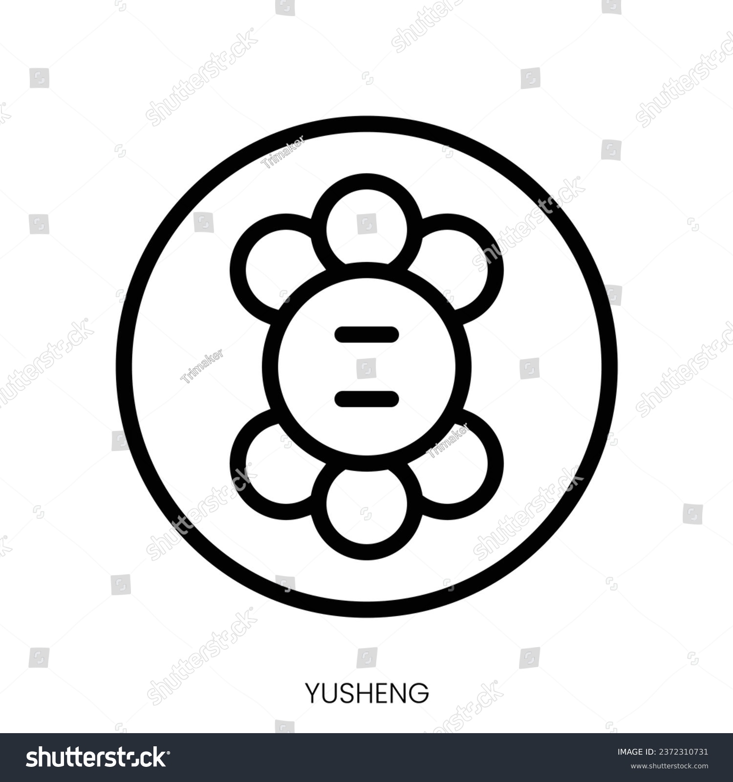 SVG of yusheng icon. Line Art Style Design Isolated On White Background svg