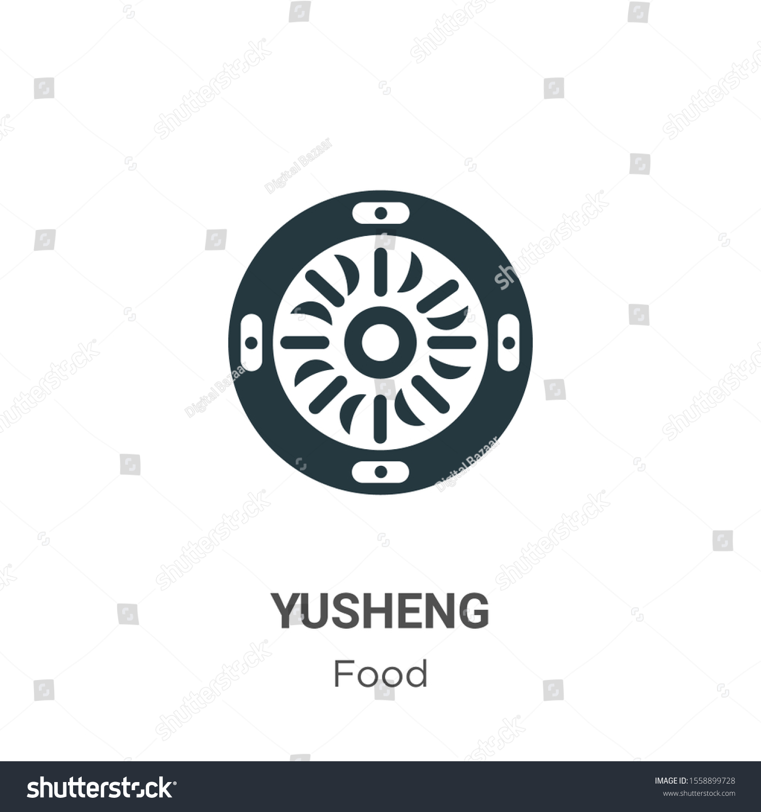 SVG of Yusheng vector icon on white background. Flat vector yusheng icon symbol sign from modern food collection for mobile concept and web apps design. svg