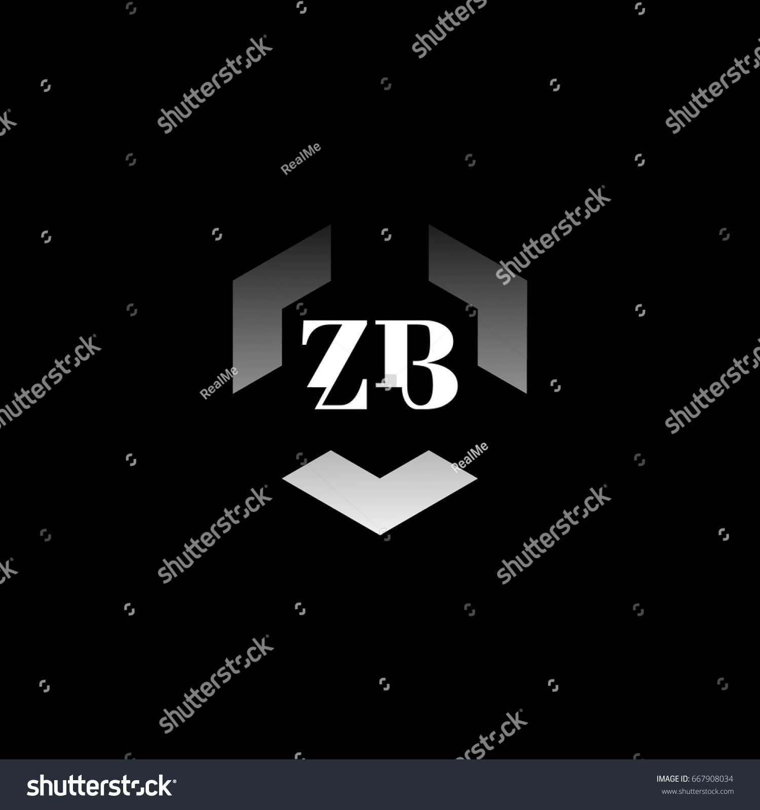 Z B Logo Stock Vector Royalty Free