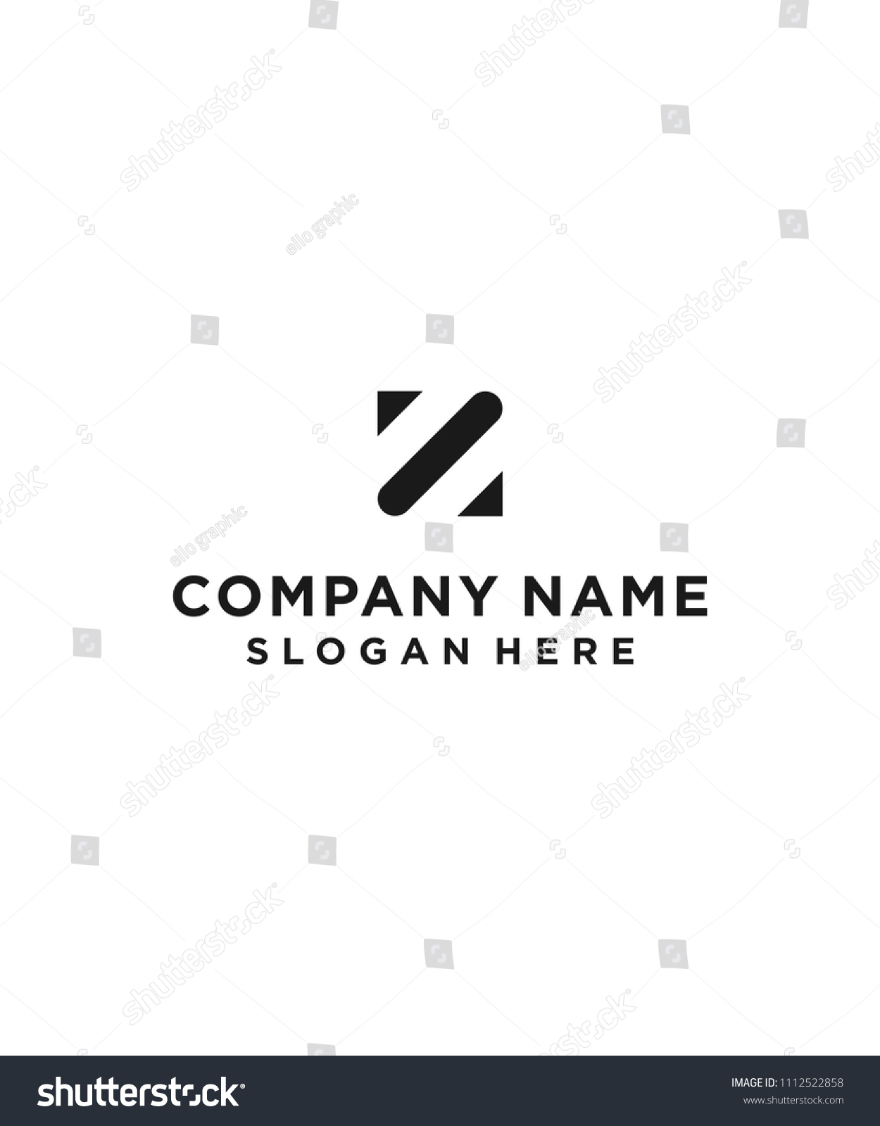 Z Square Logo Stock Vector (Royalty Free) 1112522858