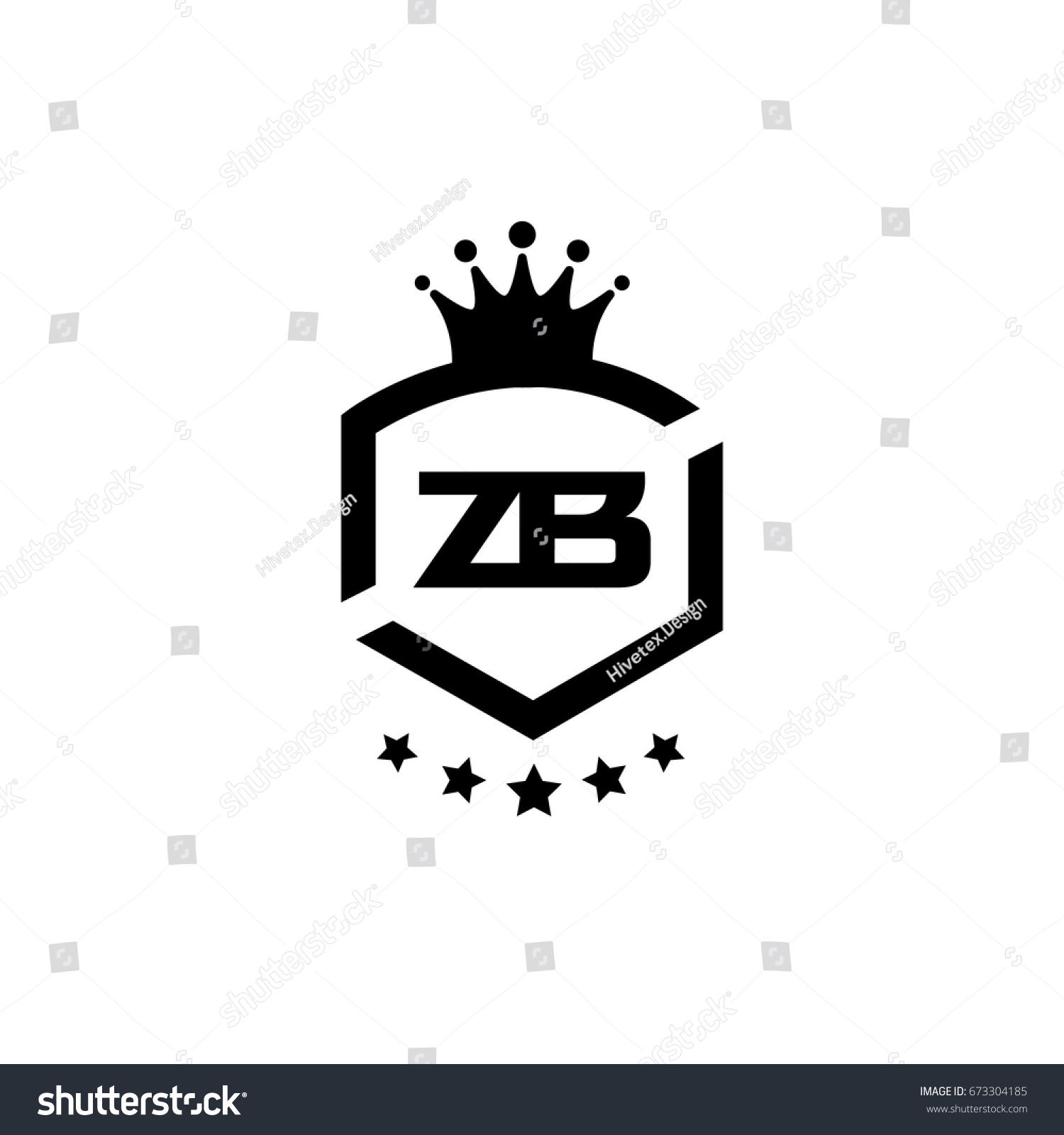 Zb Logo Stock Vector Royalty Free