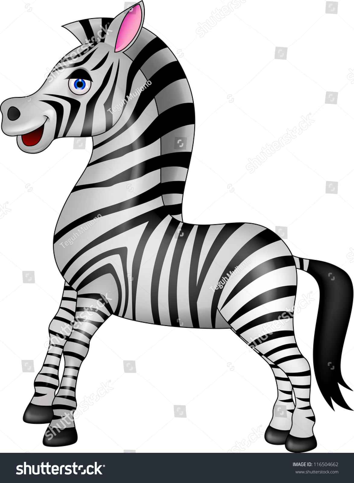 Zebra Cartoon Stock Vector Illustration 116504662 : Shutterstock