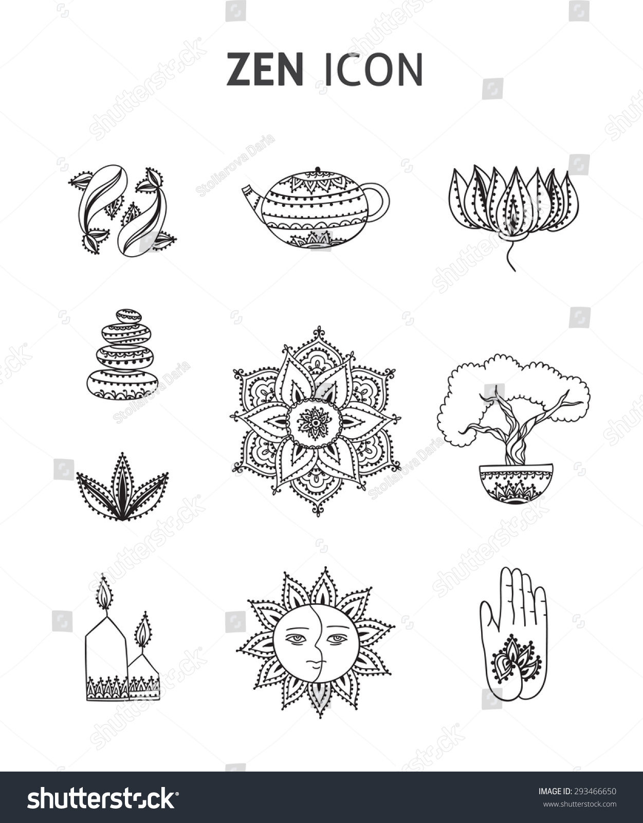 Zen Icon. Buddhism, Zen Philosophy Stock Vector Illustration 293466650 ...