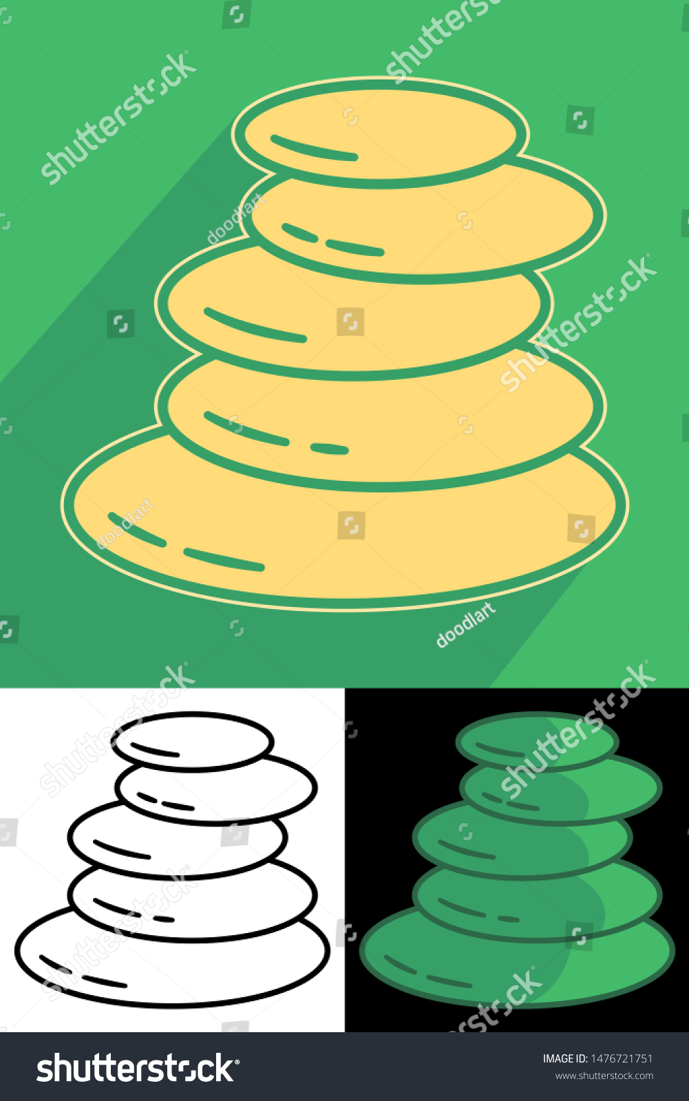 Zen Stones Icon Set Flat Style Stock Vector Royalty Free Zen Stones Icon Set Flat Style Stock Vector Royalty Free