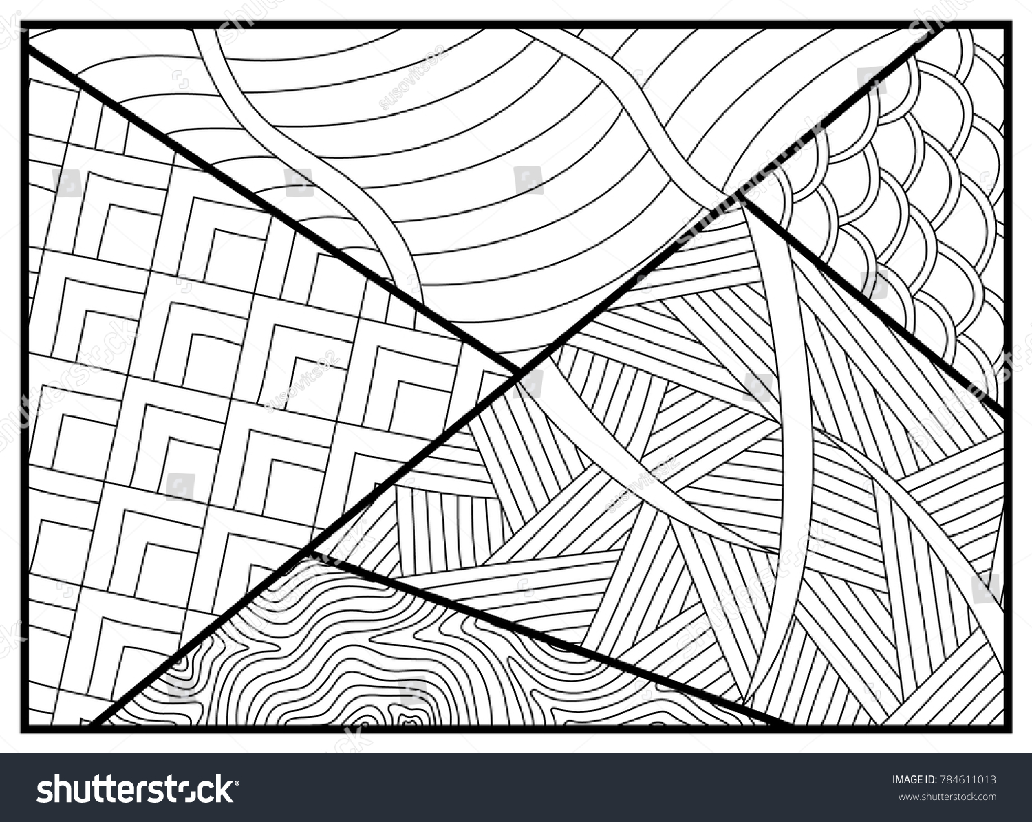 zentangle coloring page stock vector royalty free 784611013 shutterstock