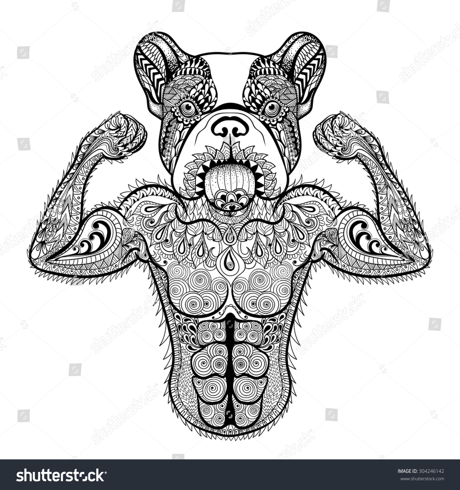Image Result For French Bulldog Zentangle