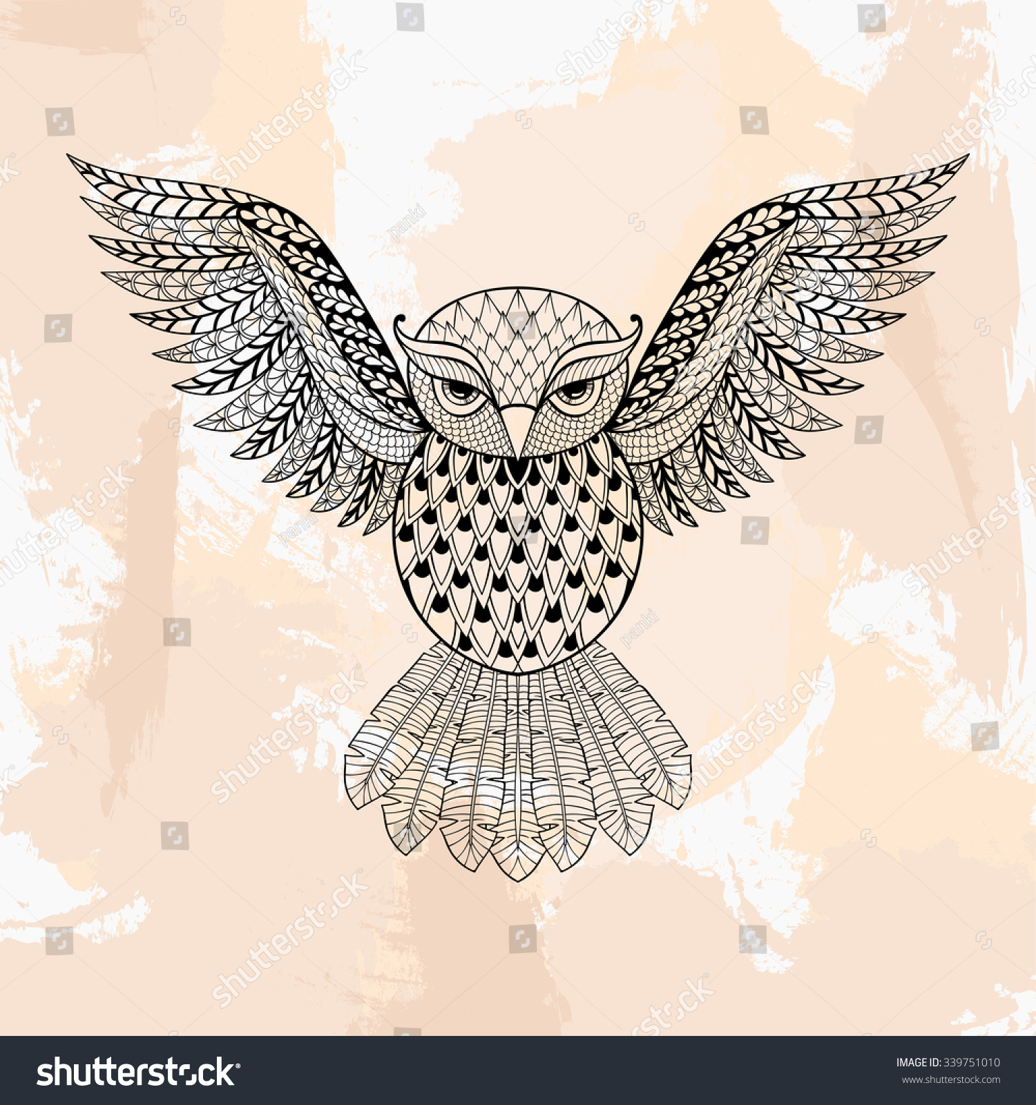 zentangle vector owl tattoo hipster style stock vector 339751010 zentangle vector owl tattoo hipster style stock vector 339751010