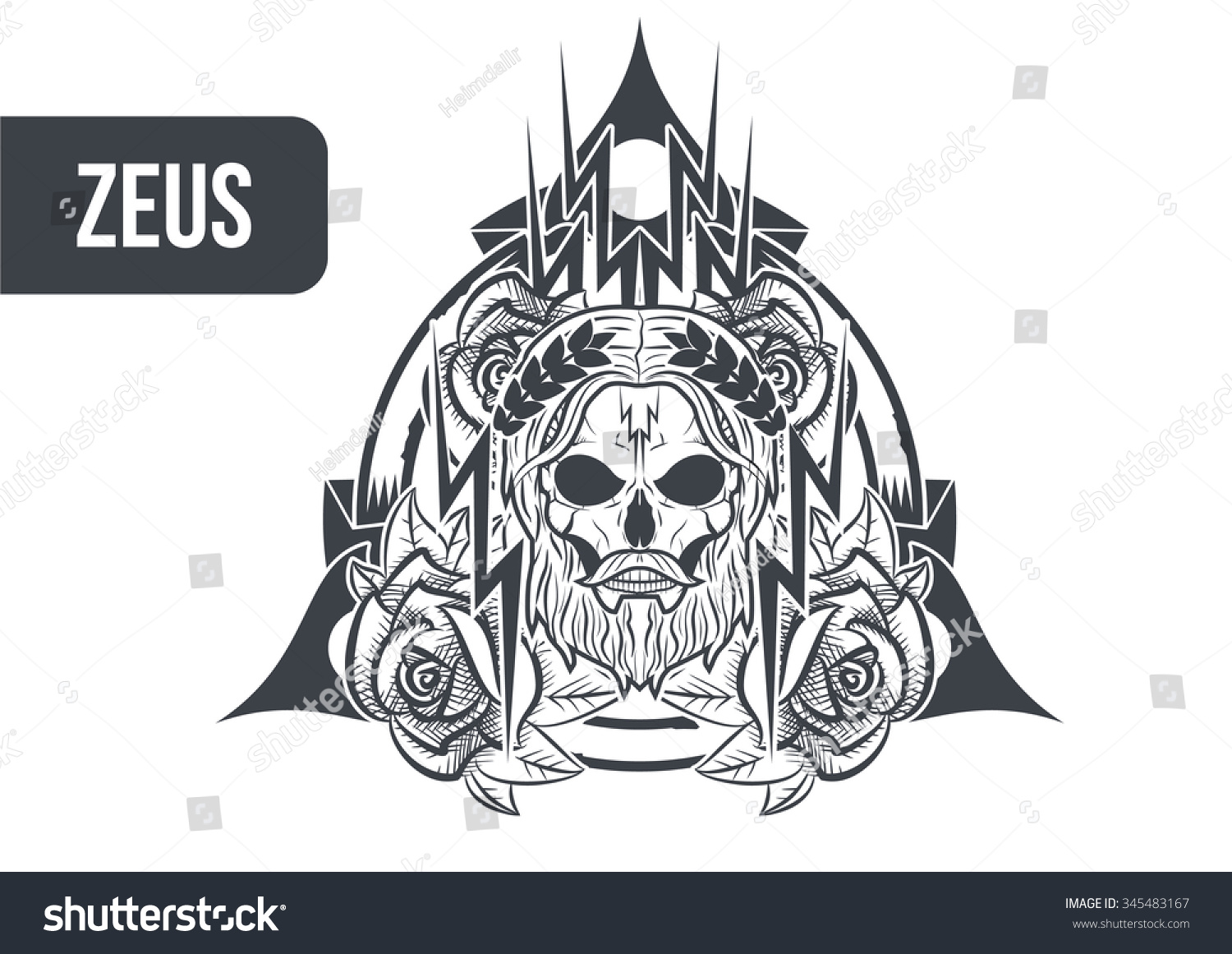 Zeus Stock Vector 345483167 - Shutterstock