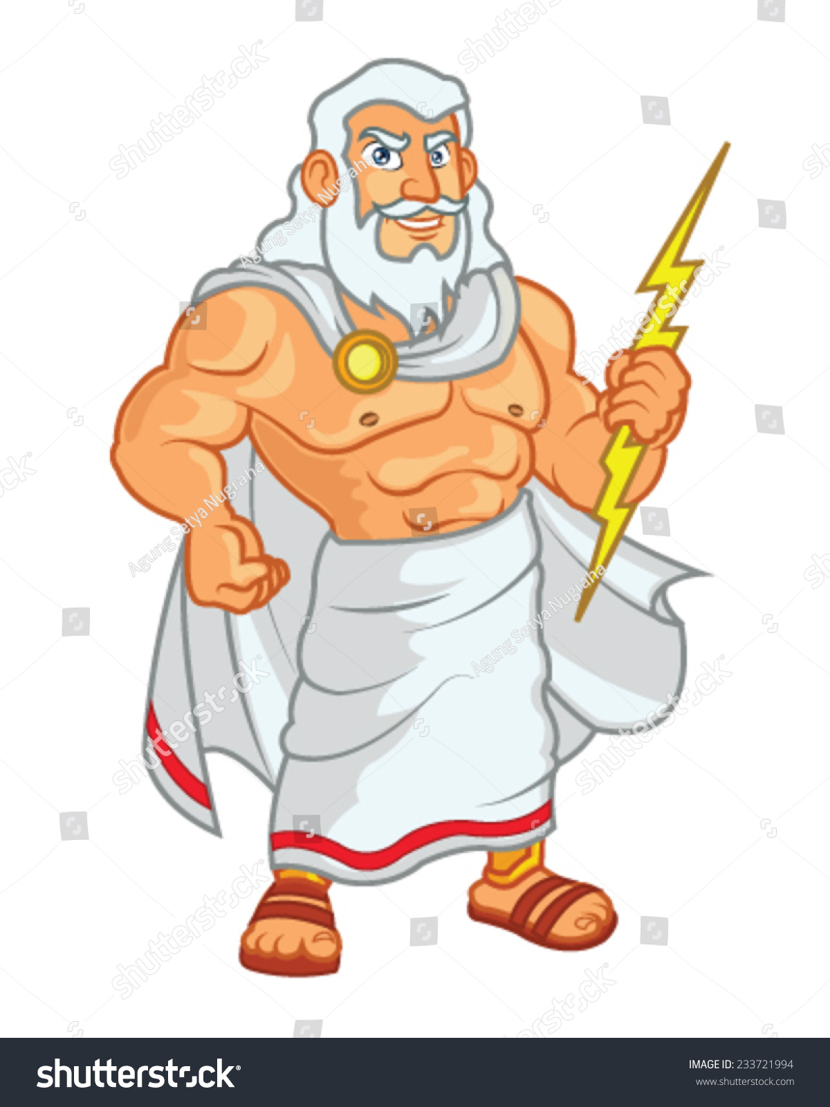 Zeus Cartoon Stock Vector (Royalty Free) 233721994 | Shutterstock