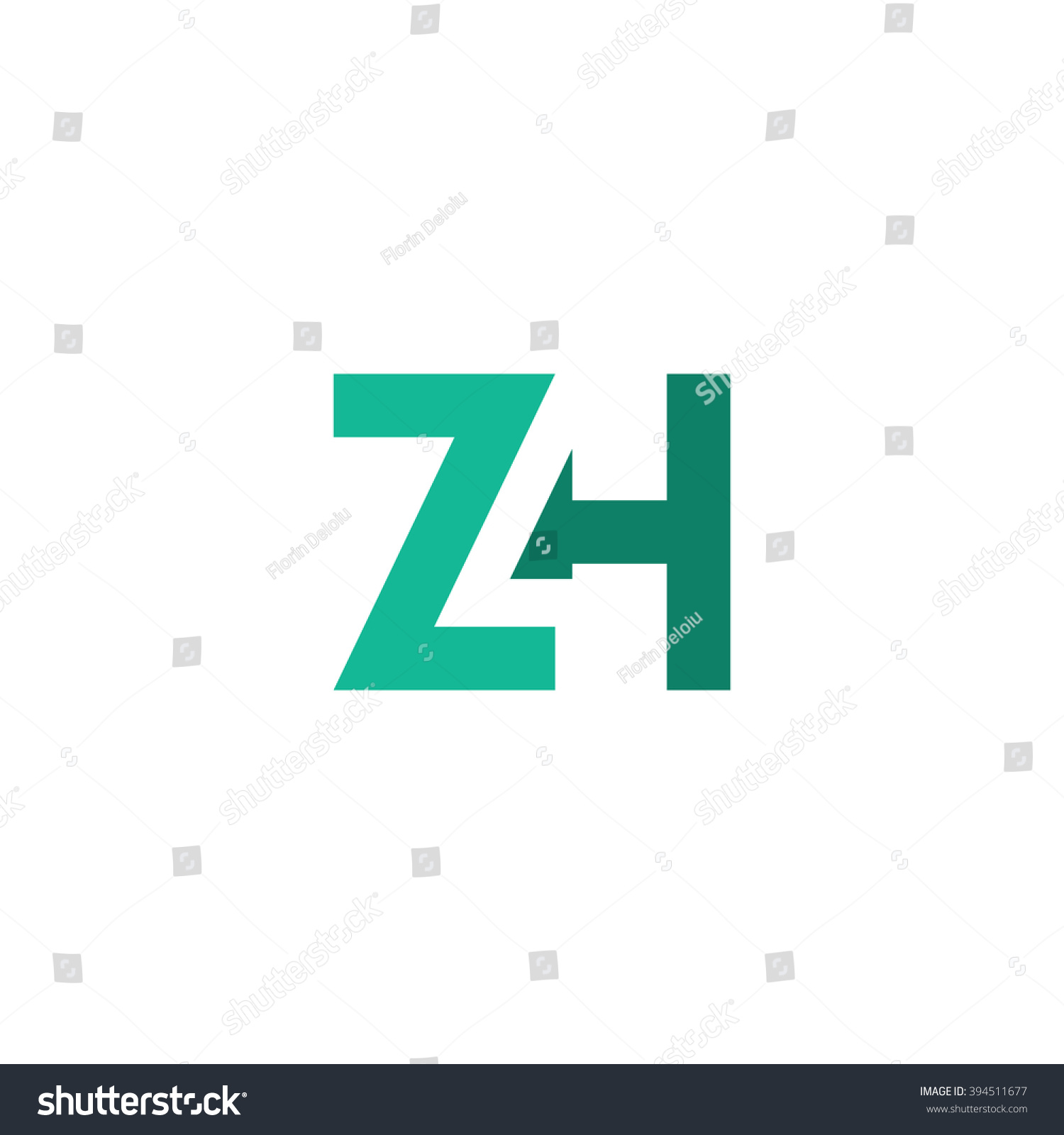 stock vector zh logo 394511677